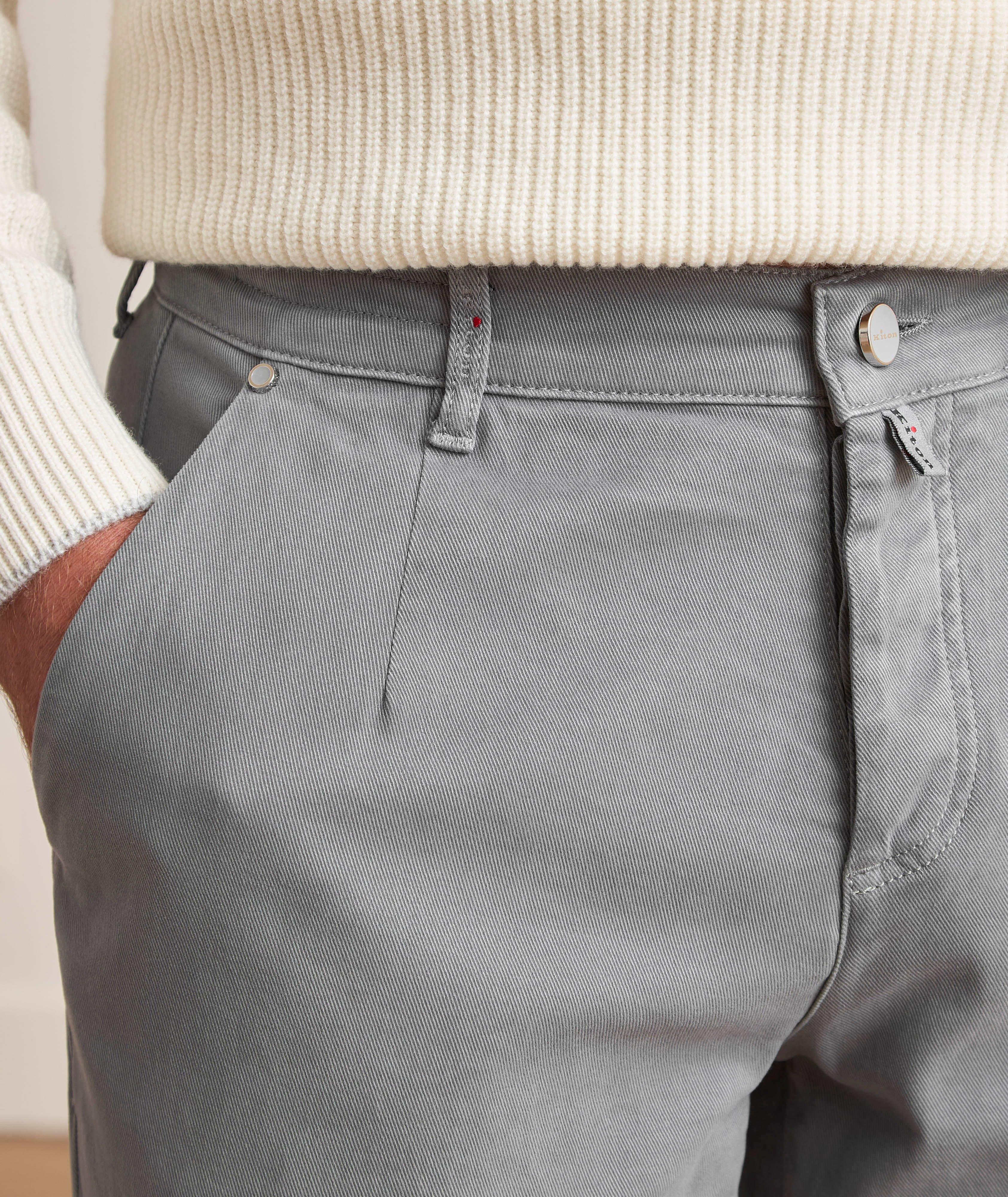 Stretch-Cotton Flat Front Pants  image 4