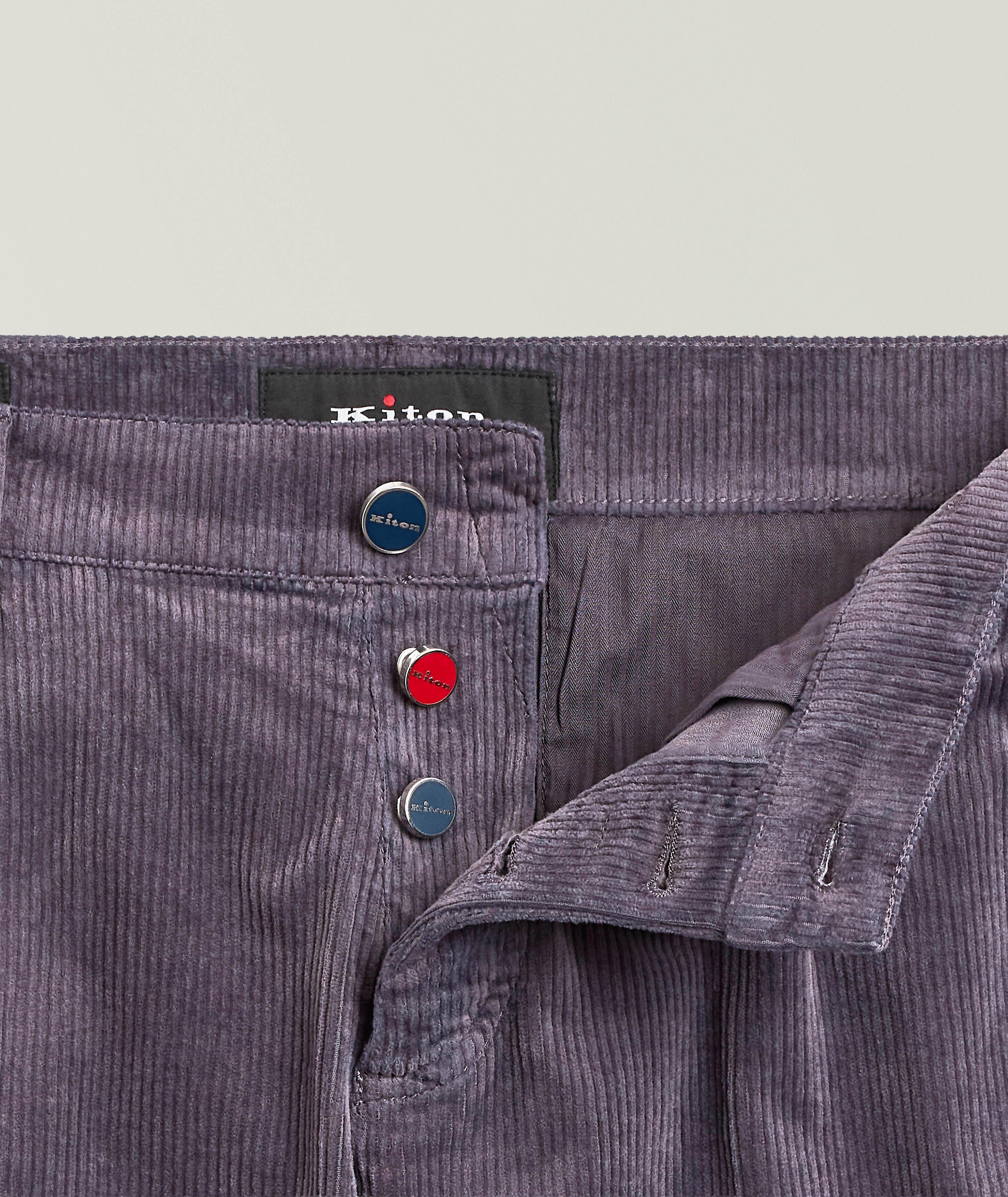 Corduroy Darted Flat Front Pants image 6