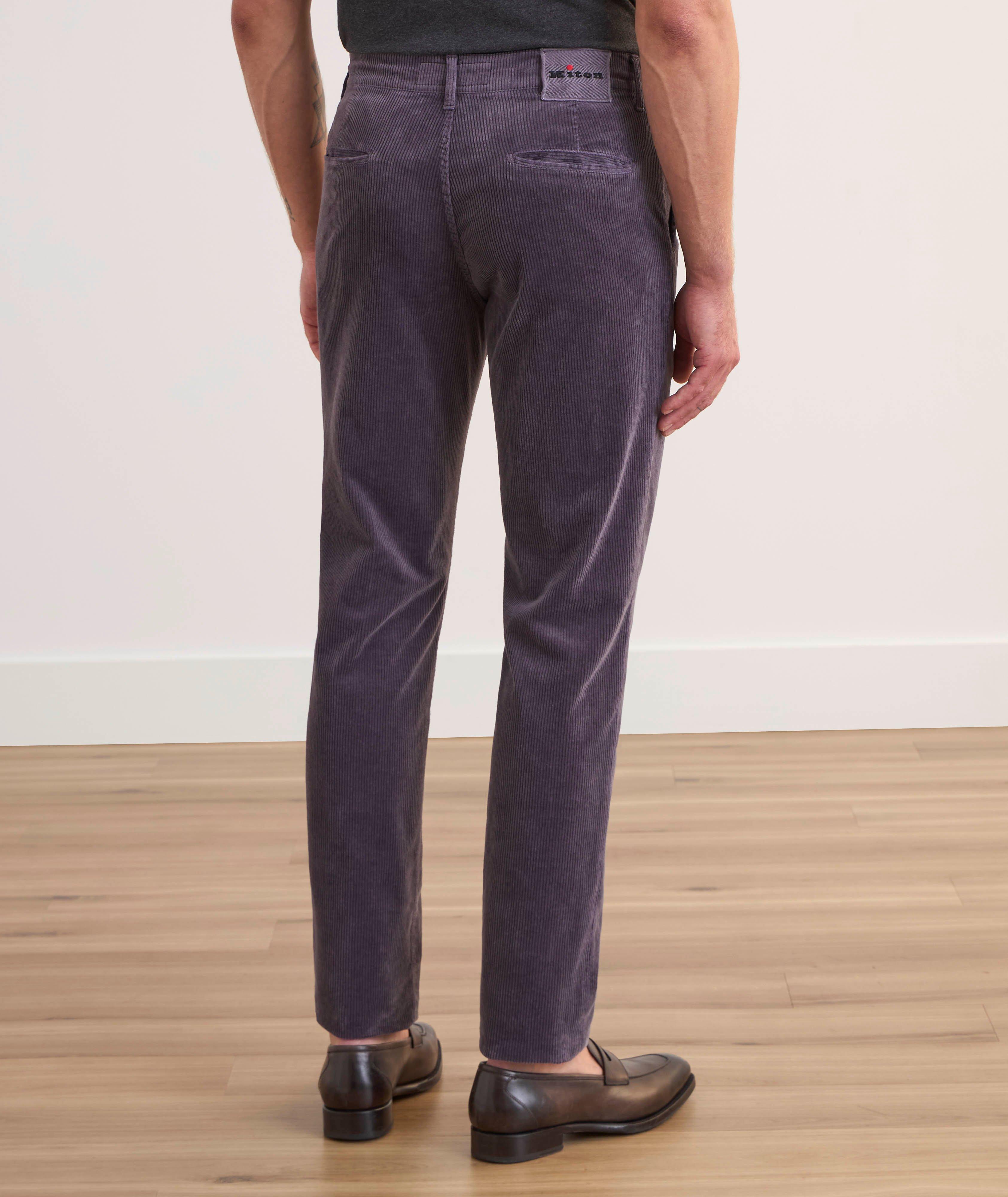 Corduroy Darted Flat Front Pants image 2