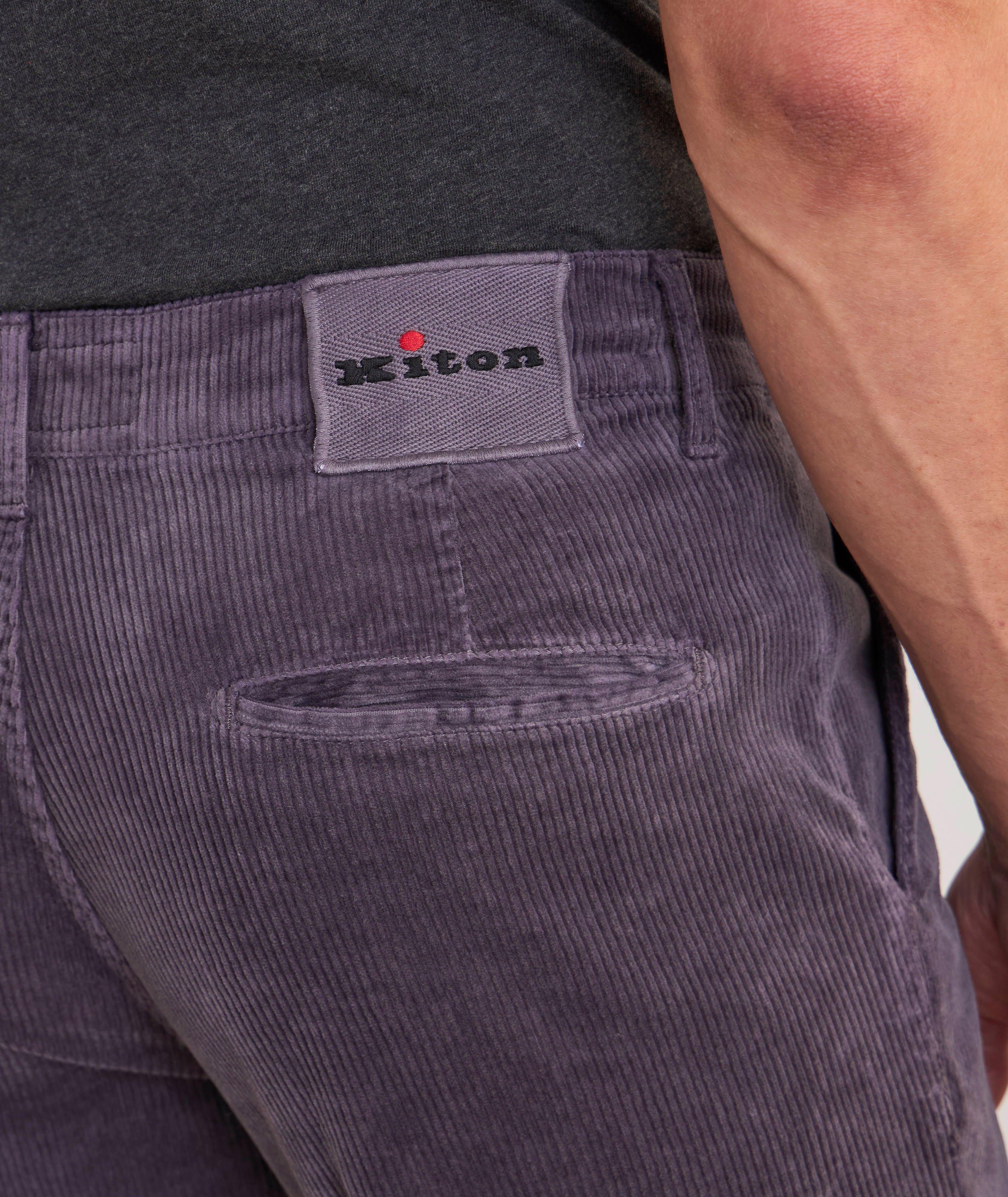 Corduroy Darted Flat Front Pants image 4