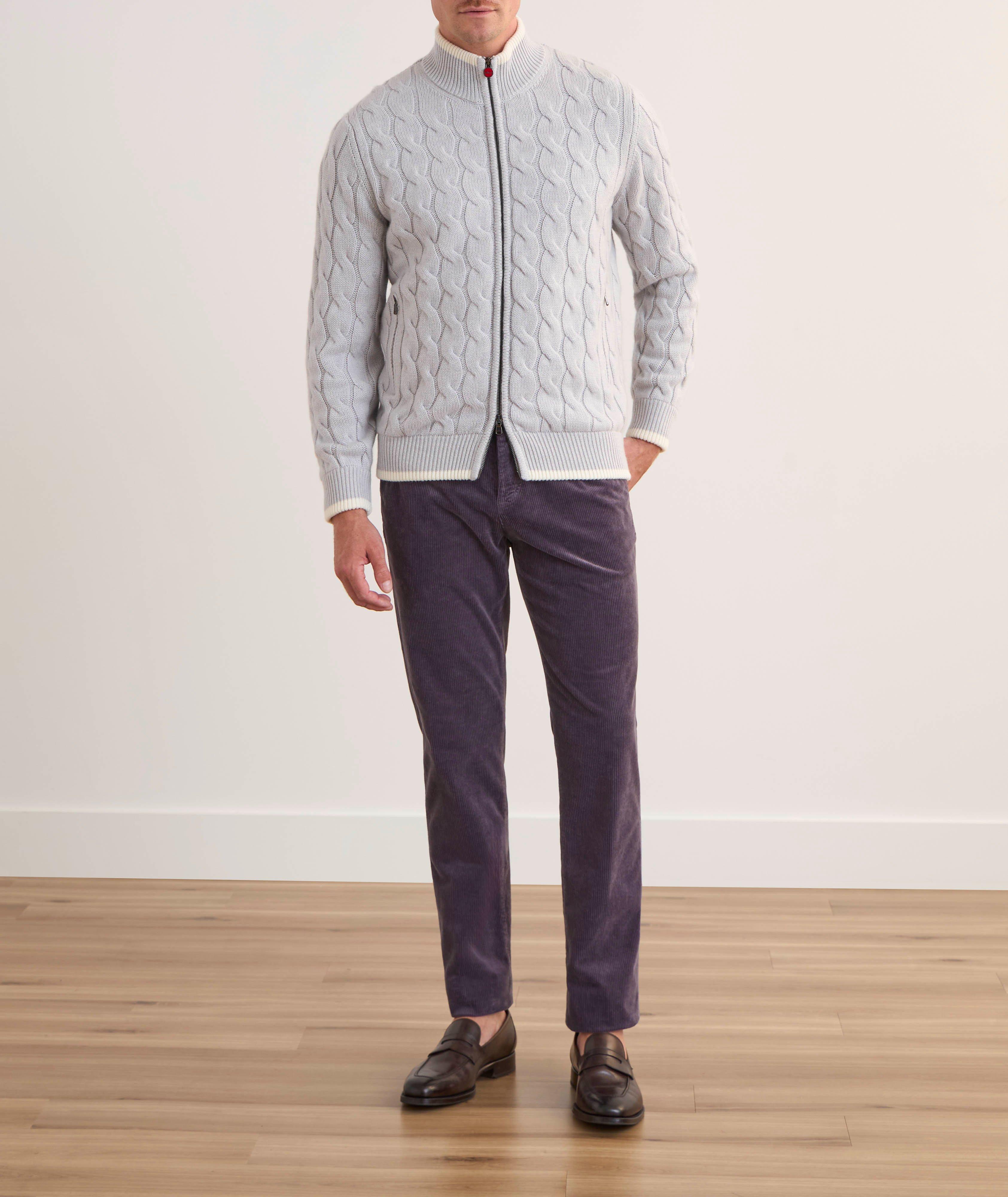 Corduroy Darted Flat Front Pants image 5