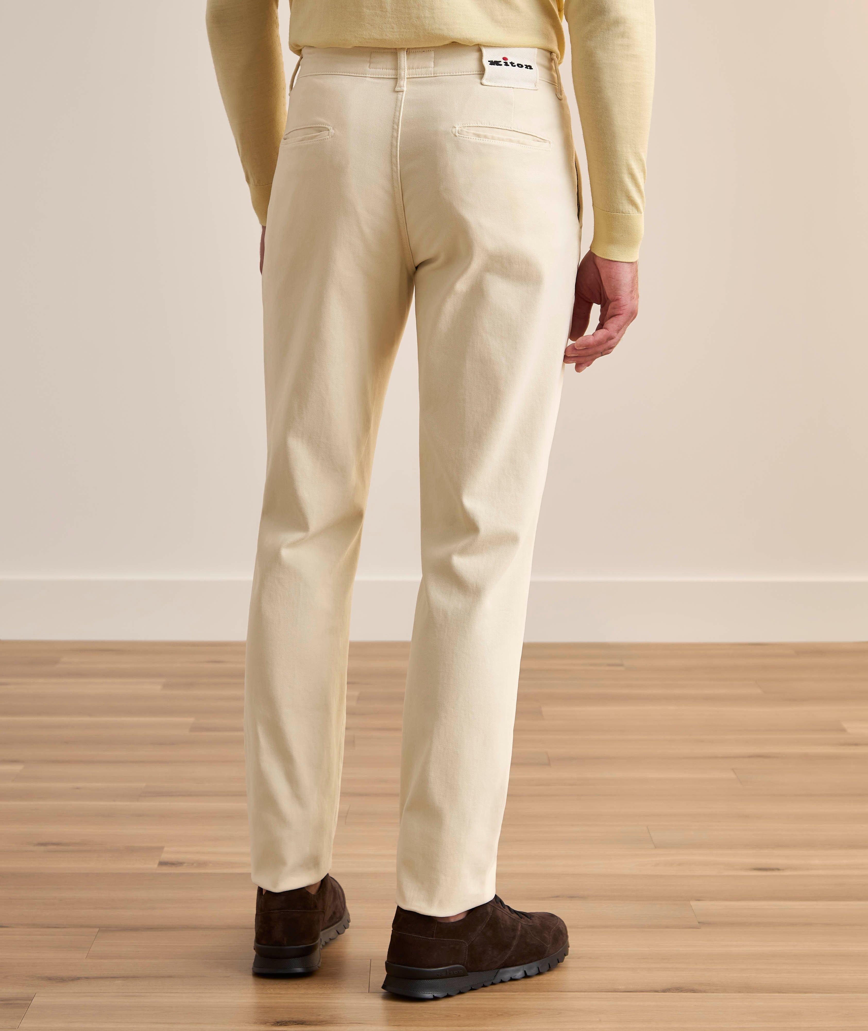 Stretch-Cotton Twill Flat Front Pants image 2