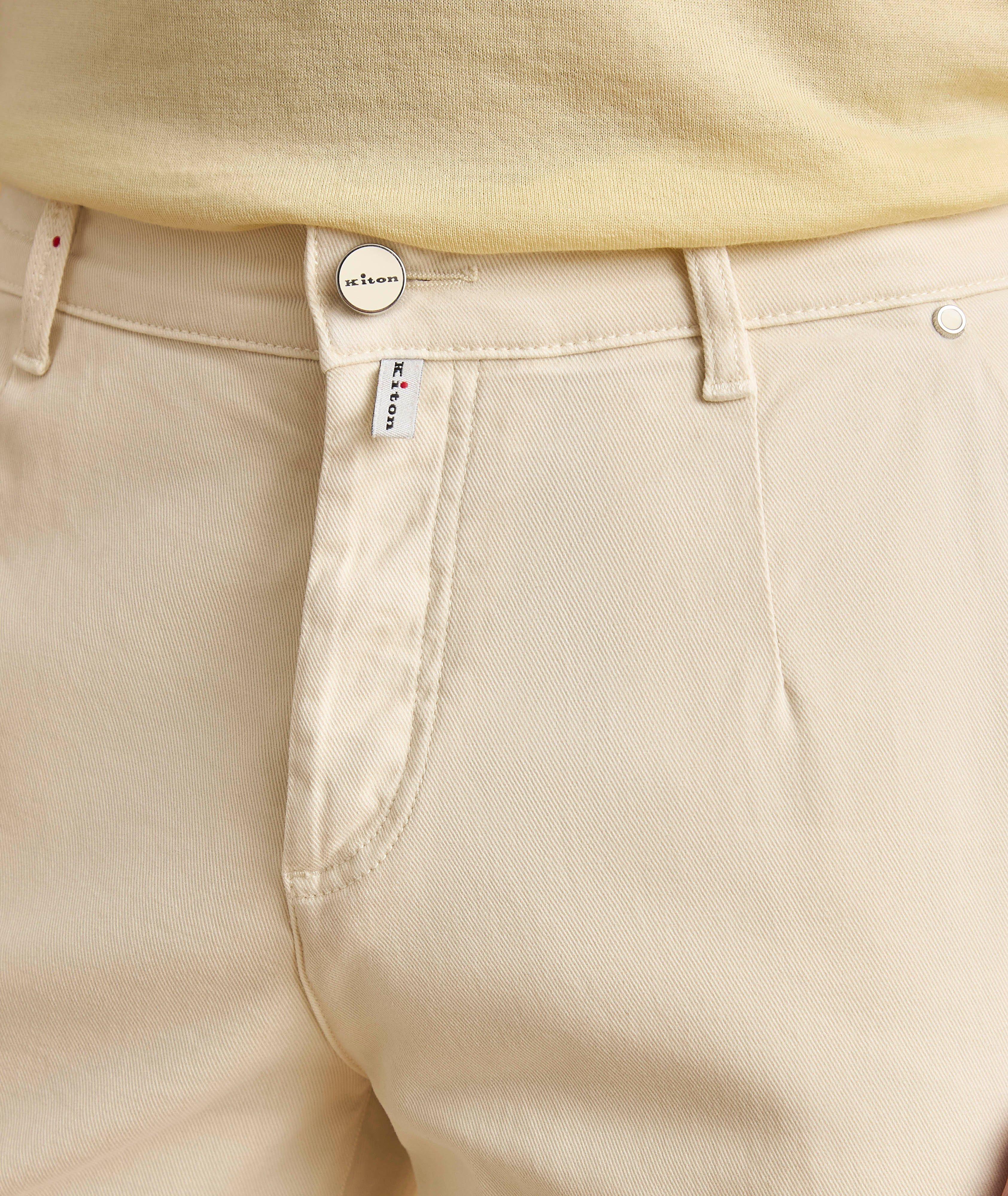 Stretch-Cotton Twill Flat Front Pants image 3