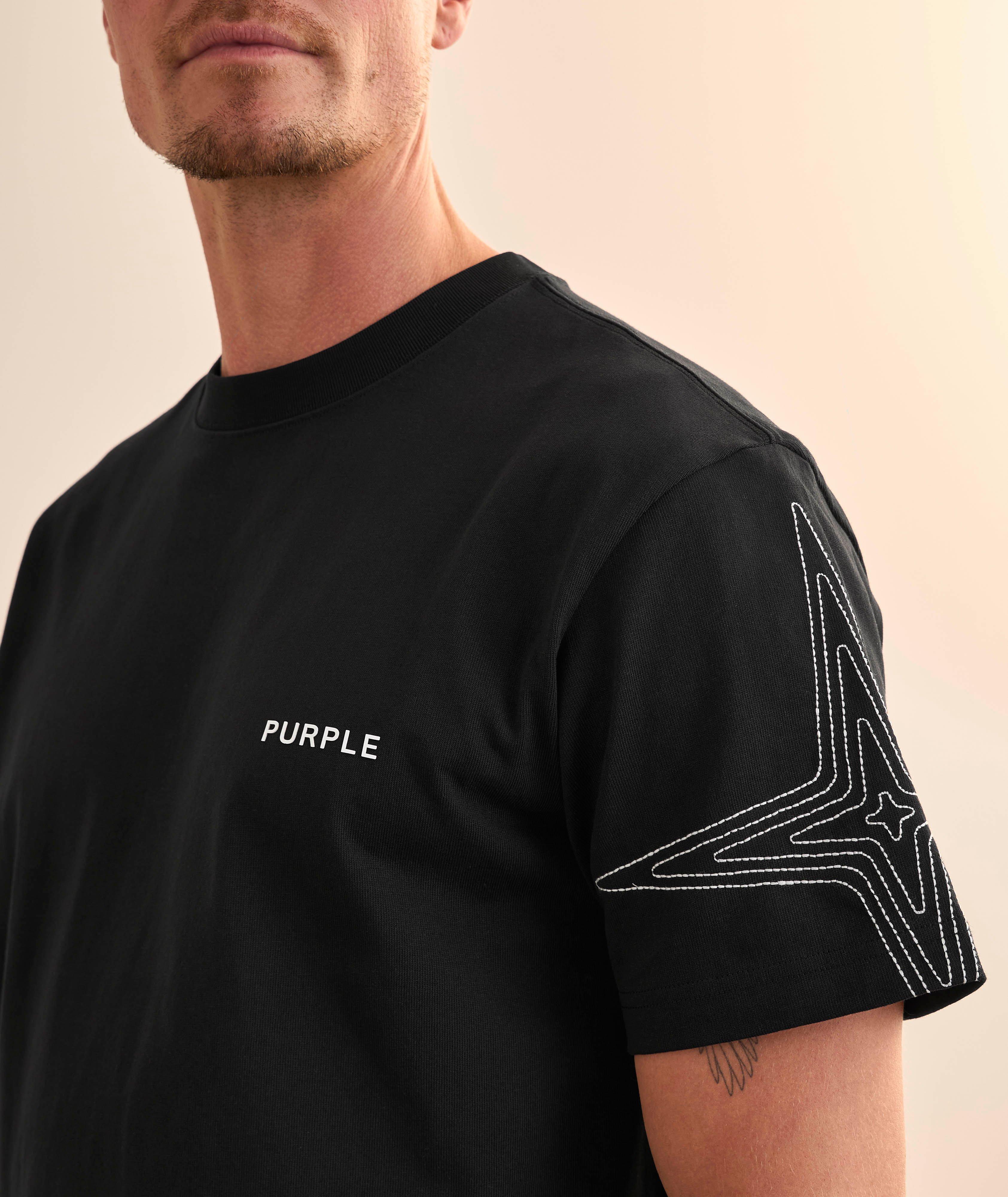 T-shirt en coton avec logos brodés image 3