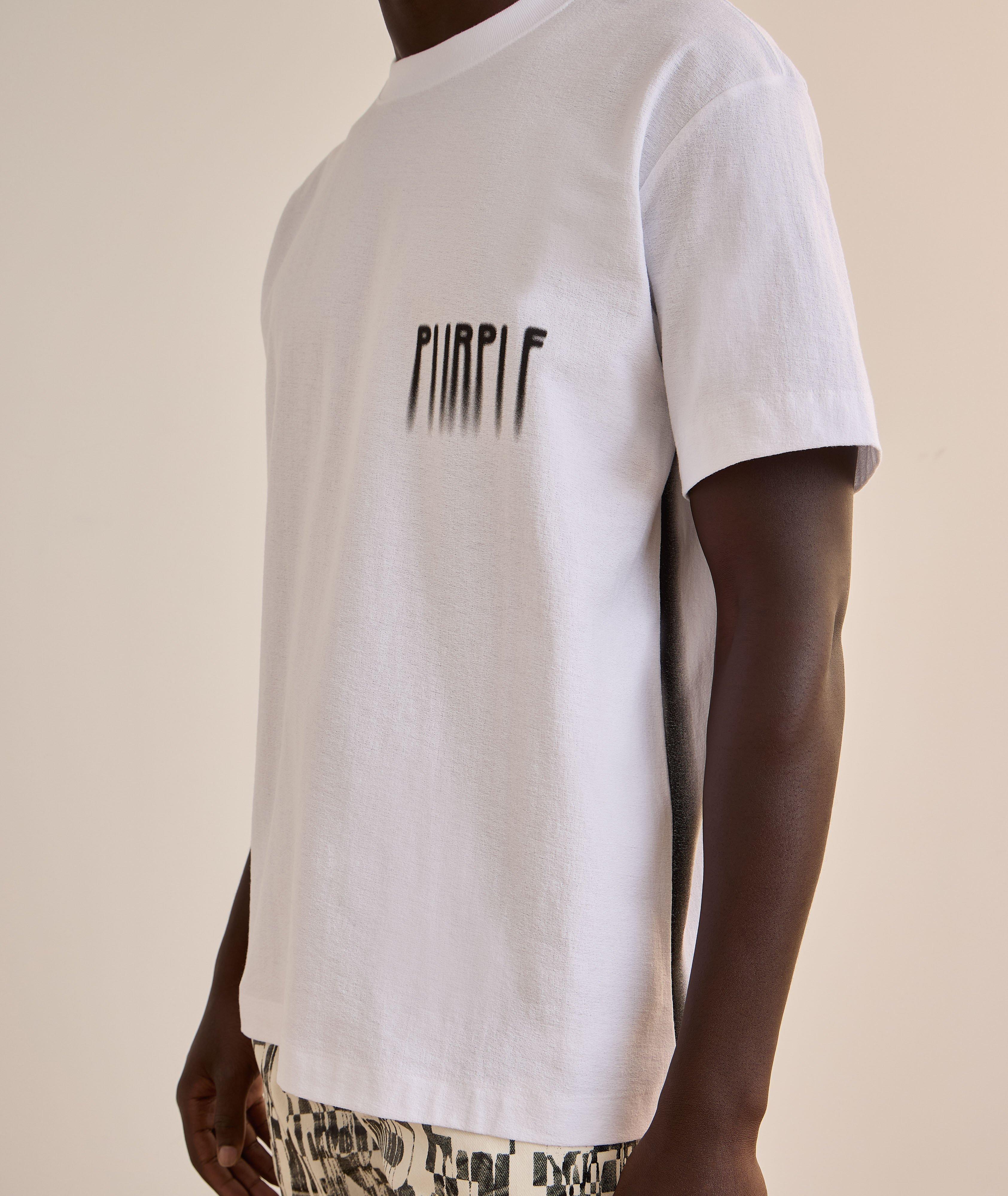 T-shirt en coton avec logo flou image 4