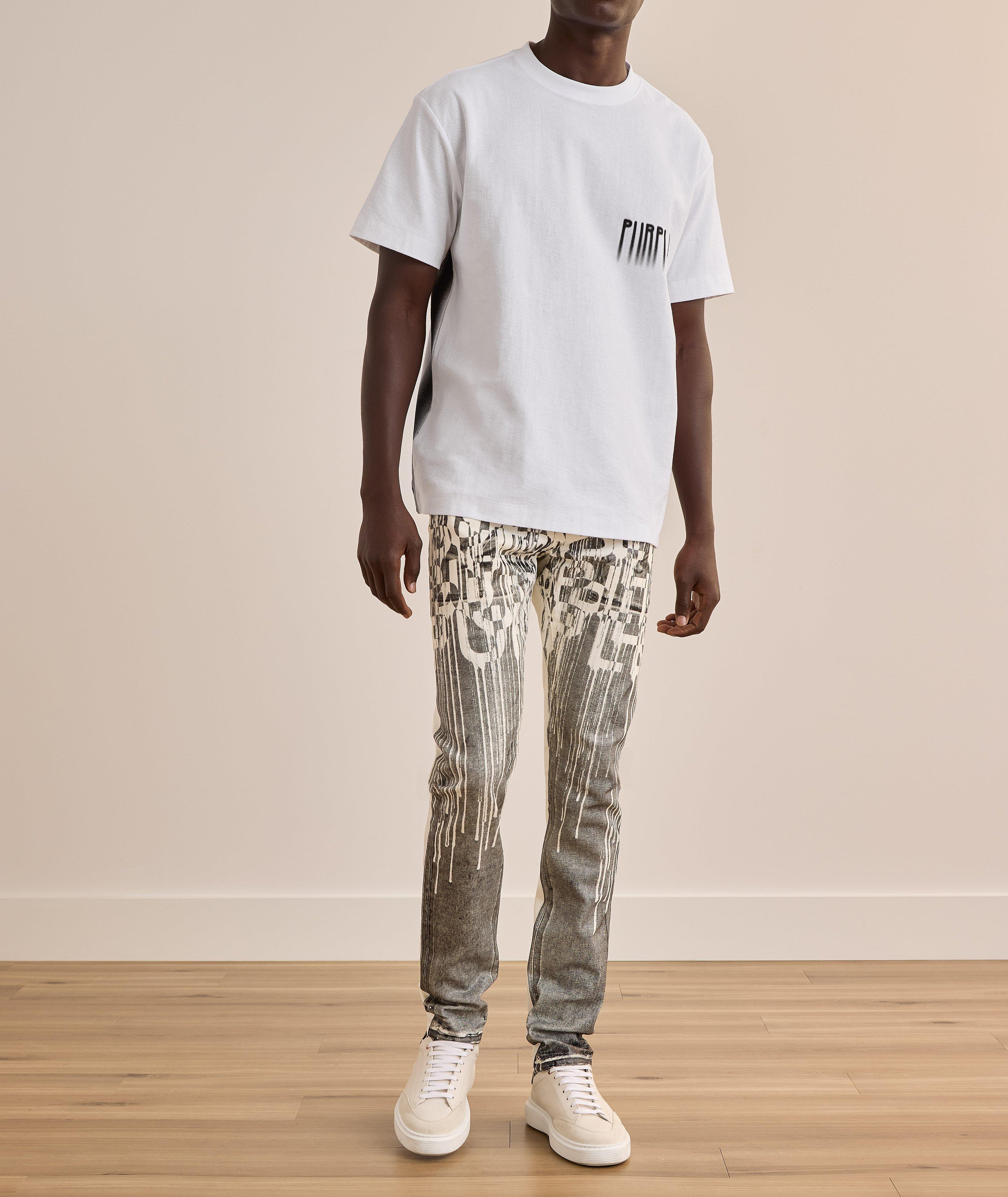T-shirt en coton avec logo flou image 5