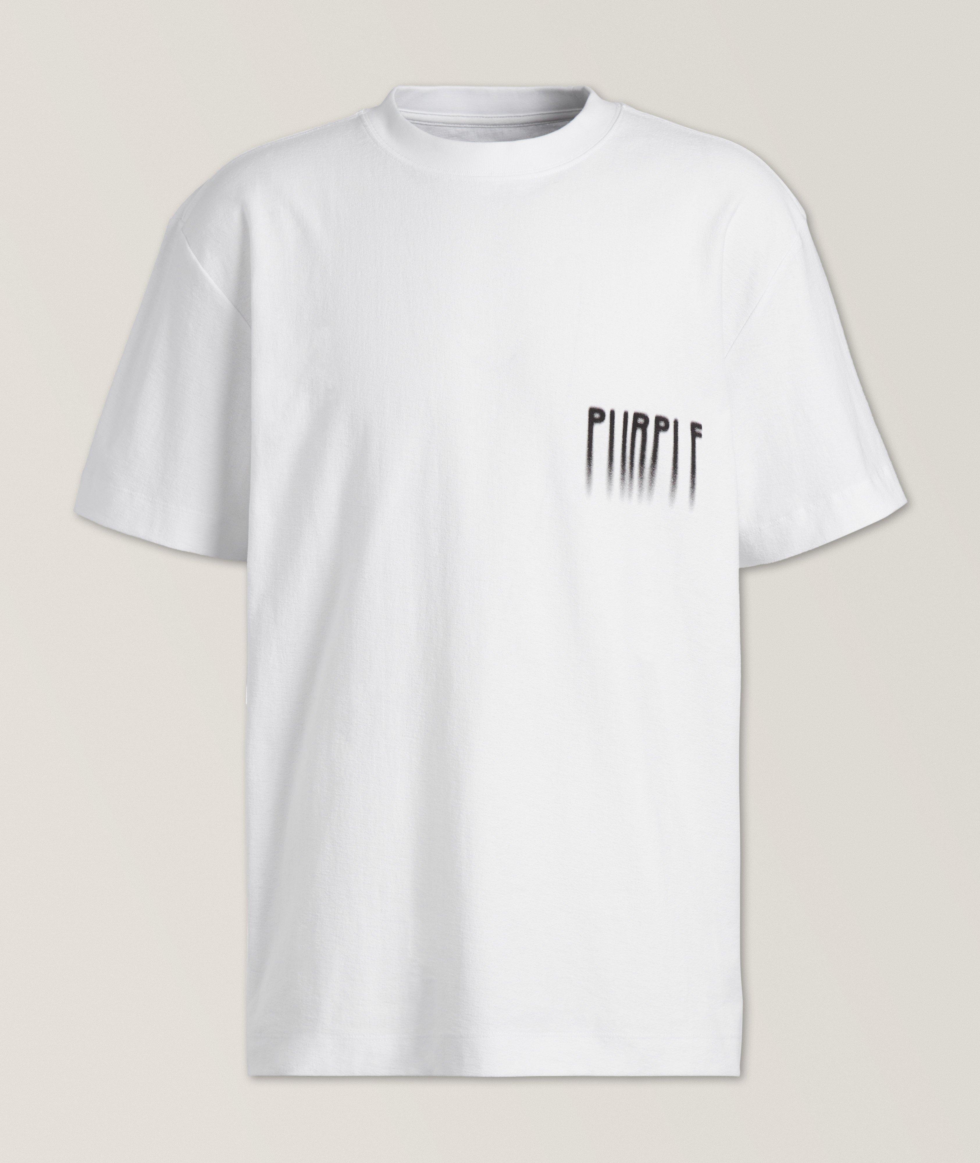 T-shirt en coton avec logo flou image 0