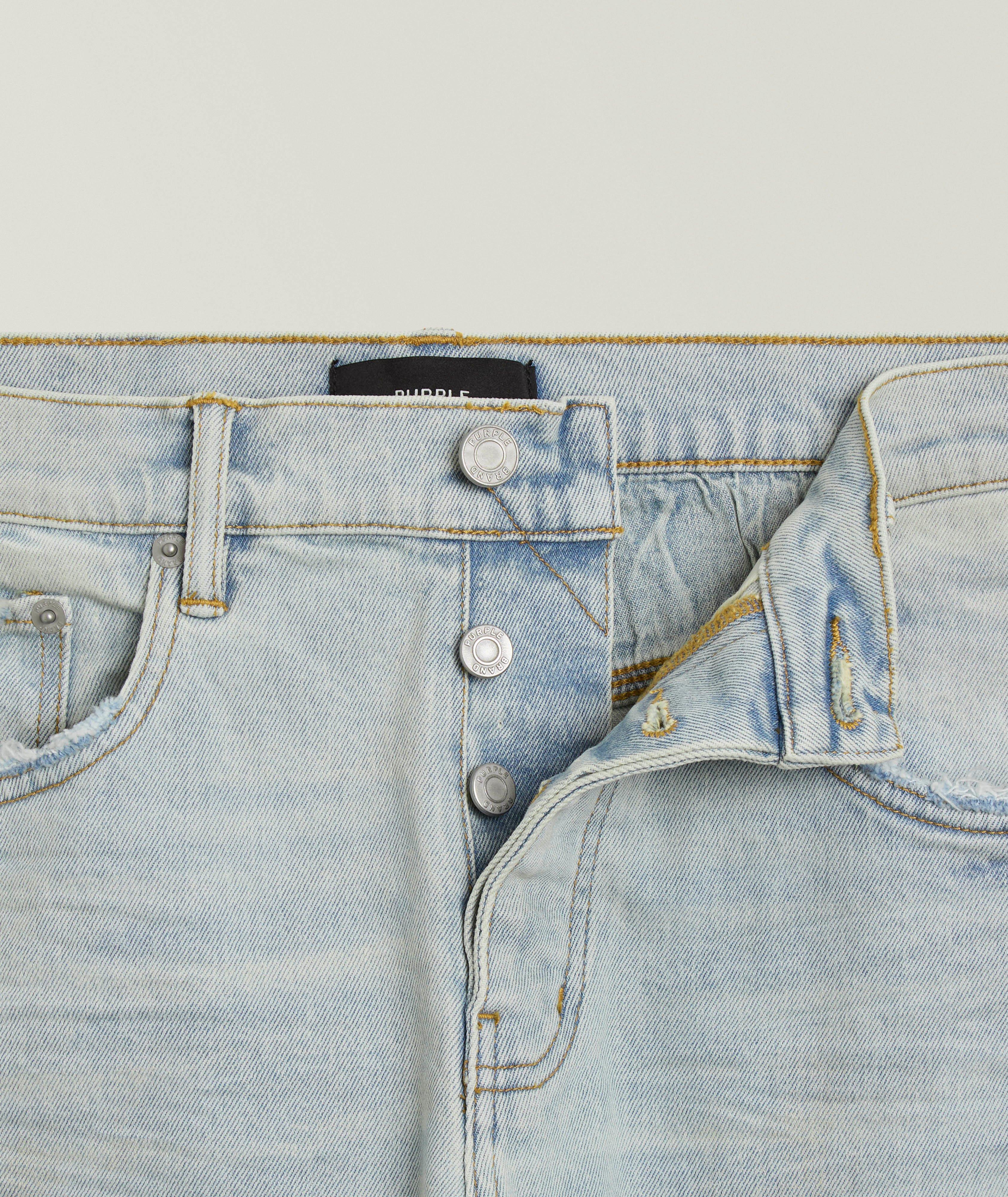P001 Faded Distressed Skinny Jeans image 5