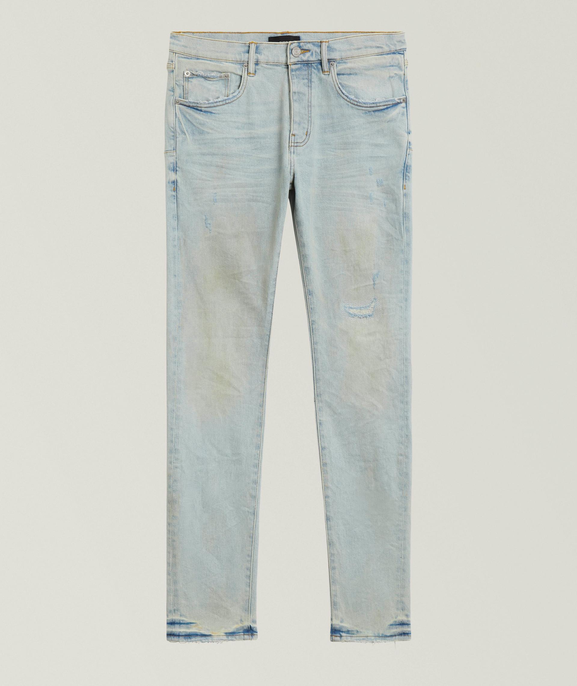 P001 Faded Distressed Skinny Jeans image 0