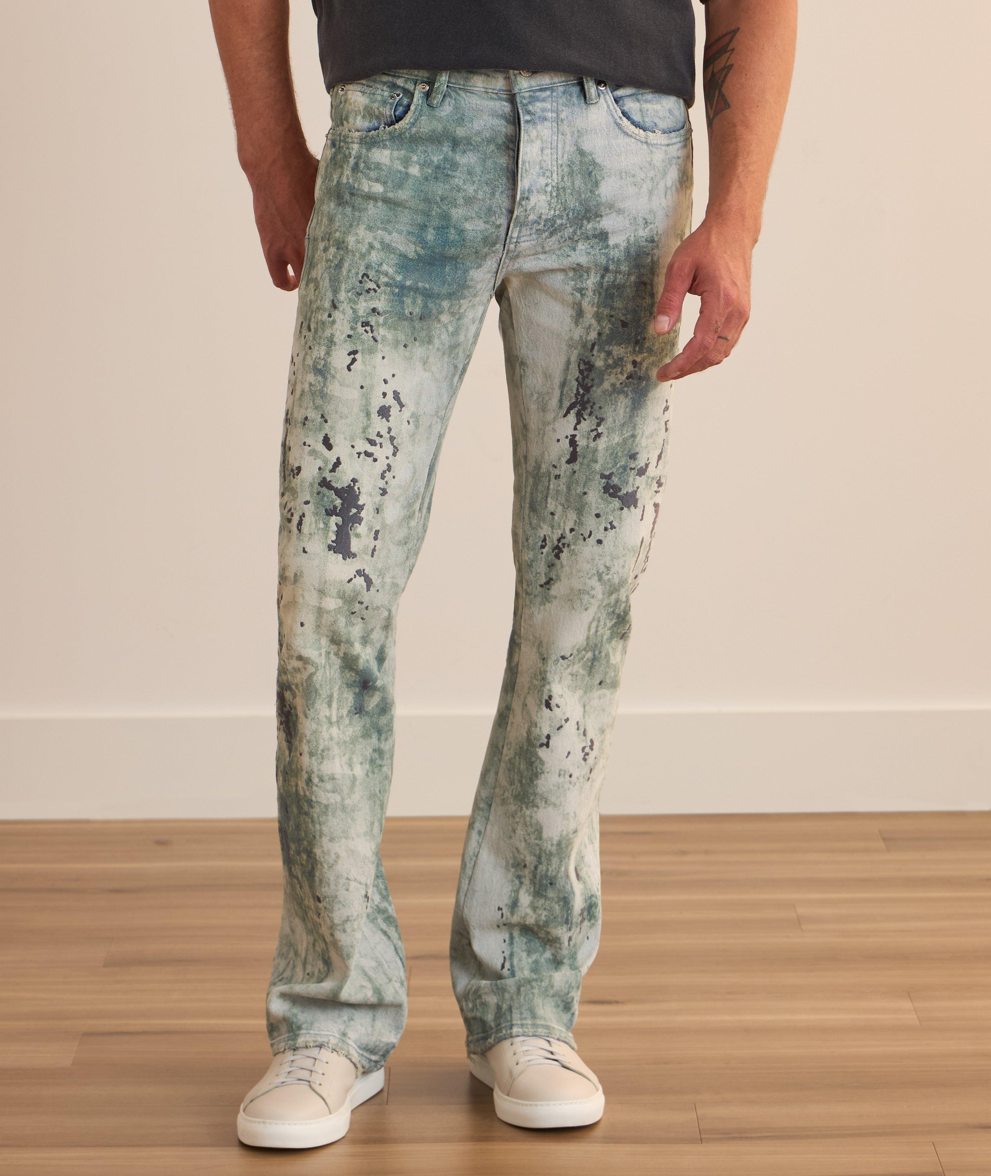 Jean P004 à jambes évasées et à motif camouflage image 1