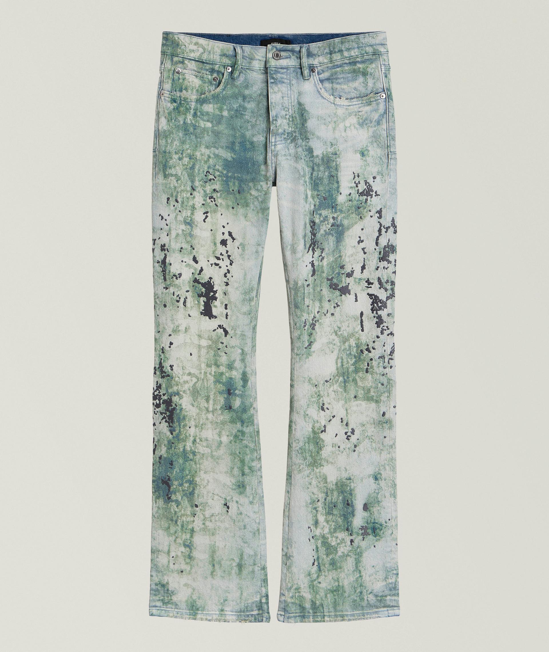 Jean P004 à jambes évasées et à motif camouflage image 0