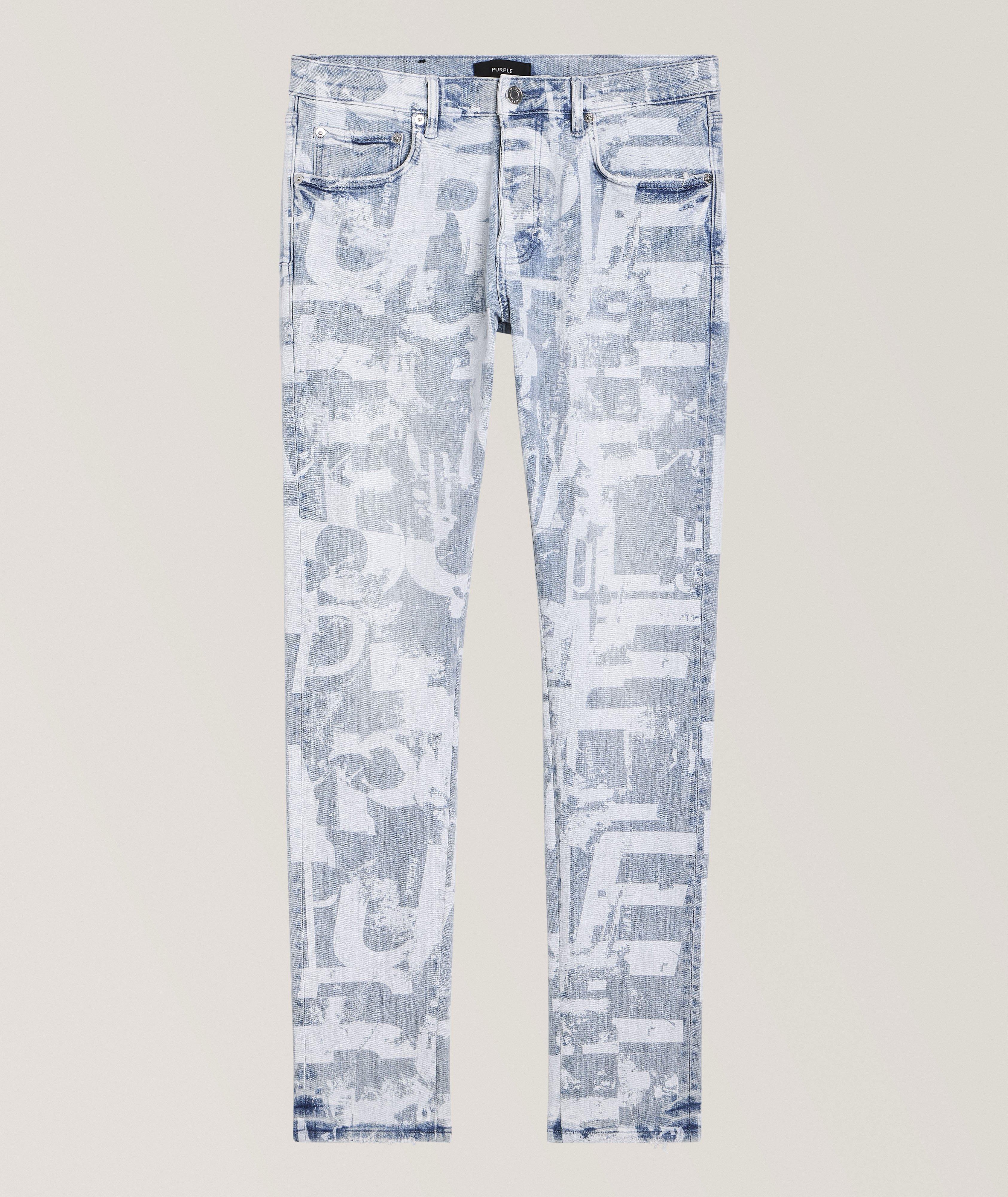 P001 Grunge Print Skinny Jeans image 0