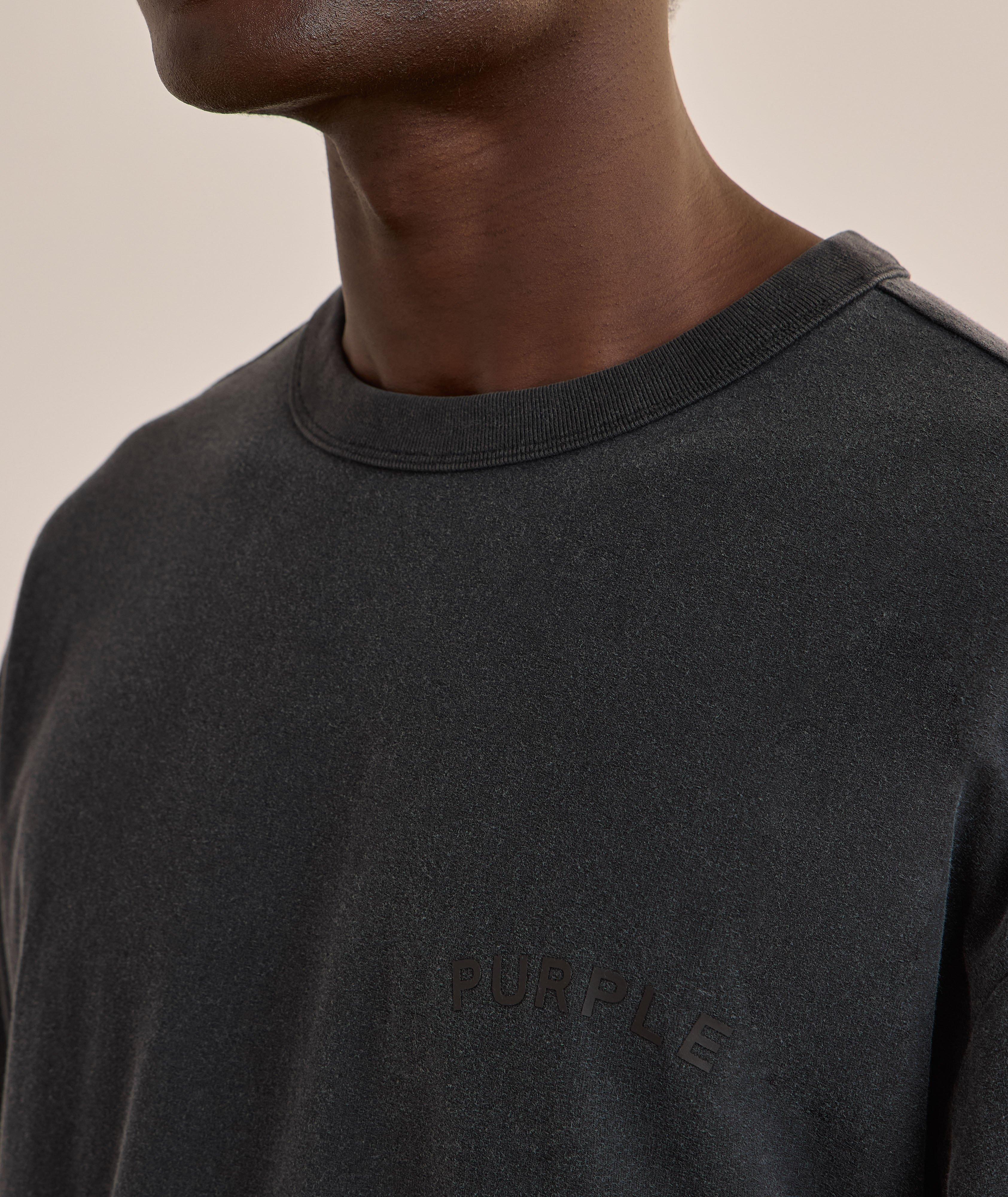 T-shirt en coton avec logos ton sur ton image 4