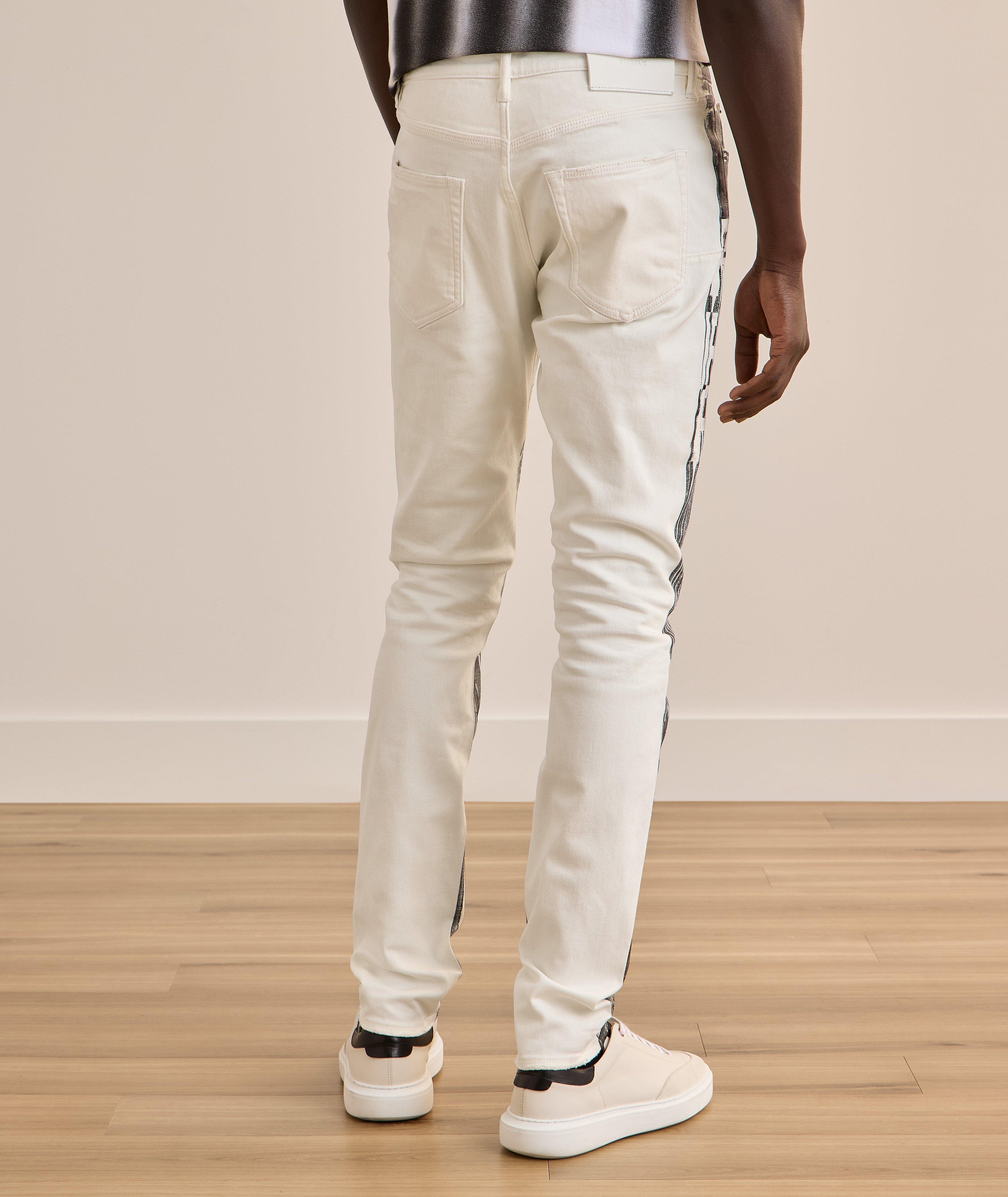 P001 Reverse Foil Drip Skinny Jeans image 3