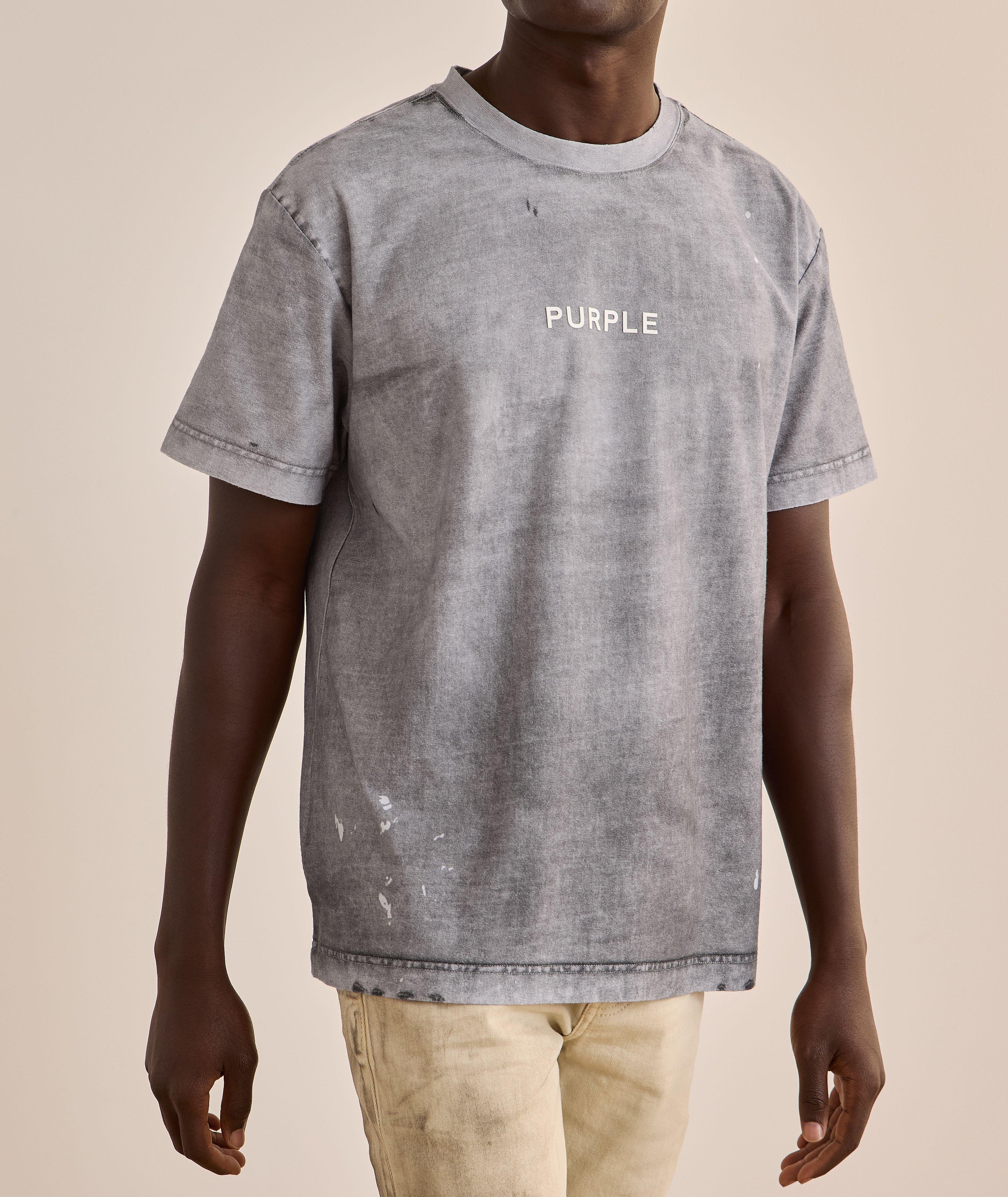T-shirt d’aspect usé avec logo image 1