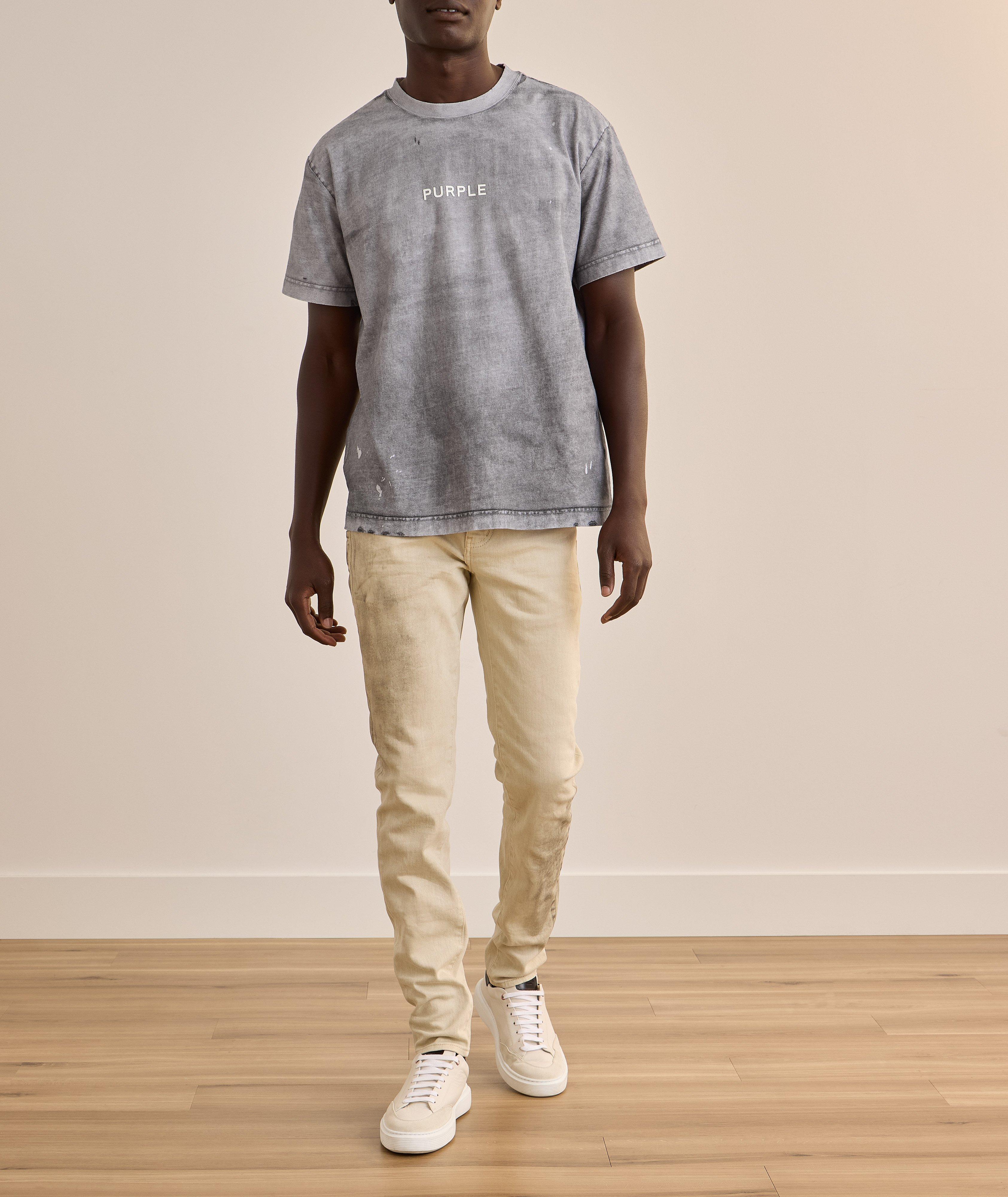 T-shirt d’aspect usé avec logo image 4