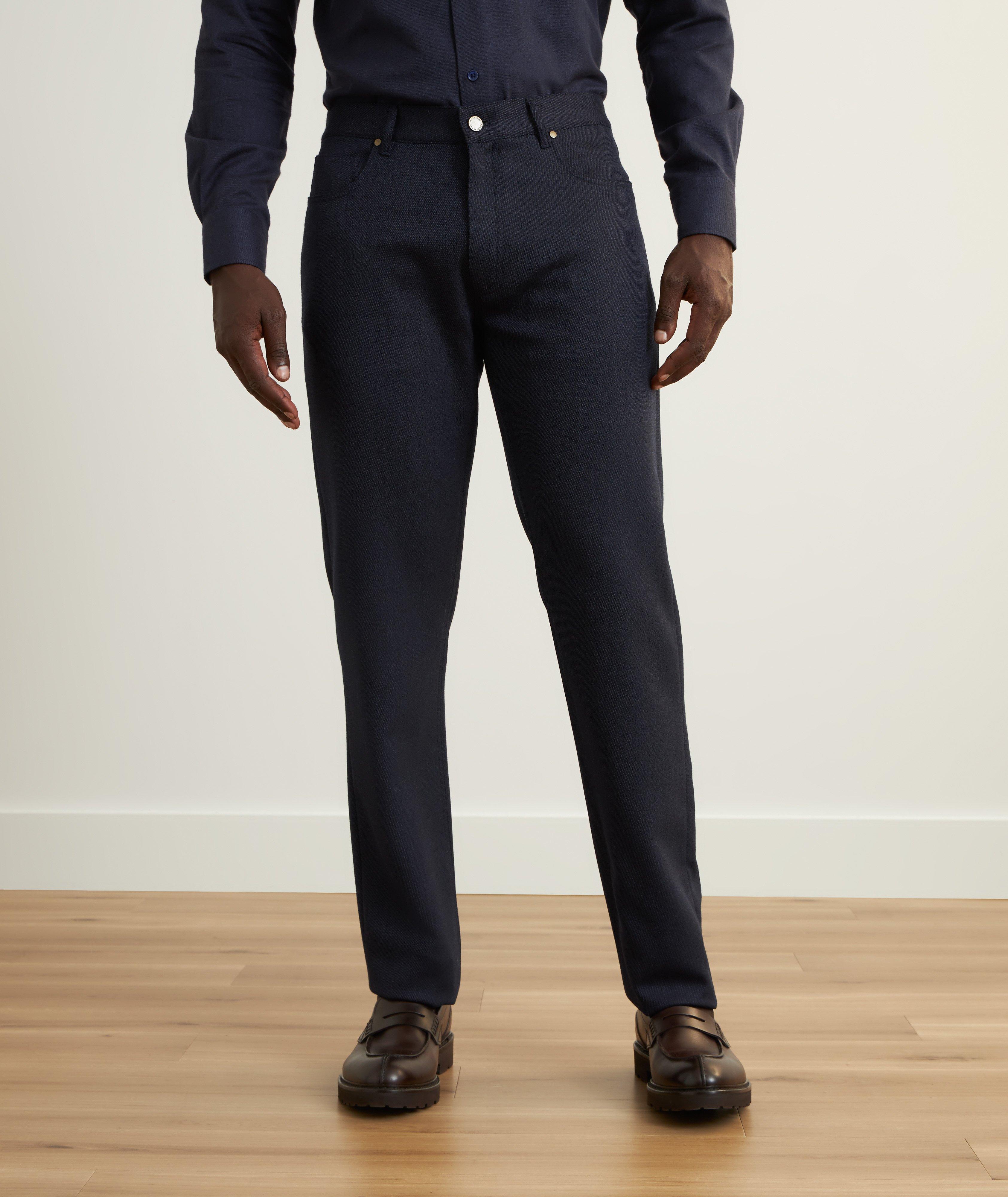 Pantalon en laine vierge extensible image 1