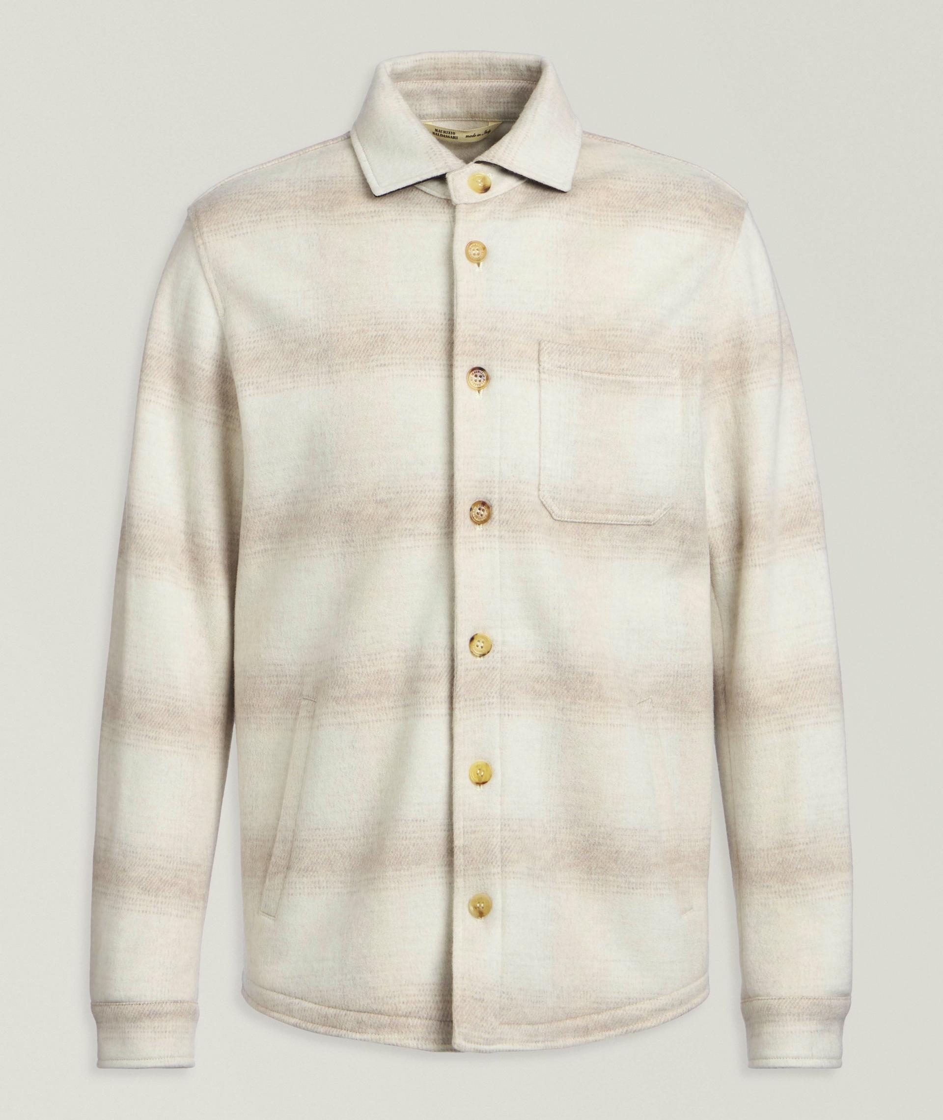 BALD CRM OMBRE CHECK WL OVRSHRT image 0
