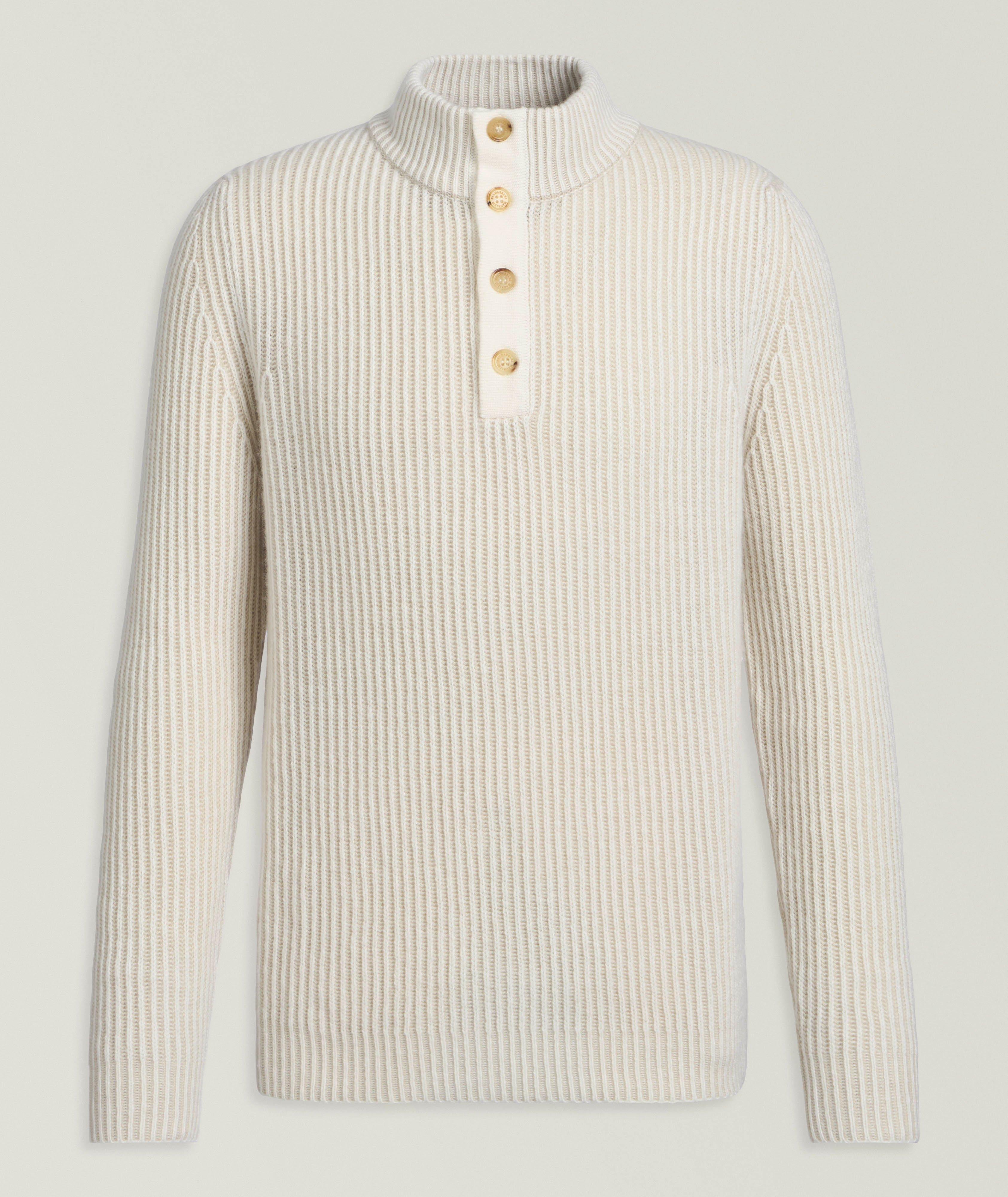 Cashmere-Blend Mock Neck Sweater image 0