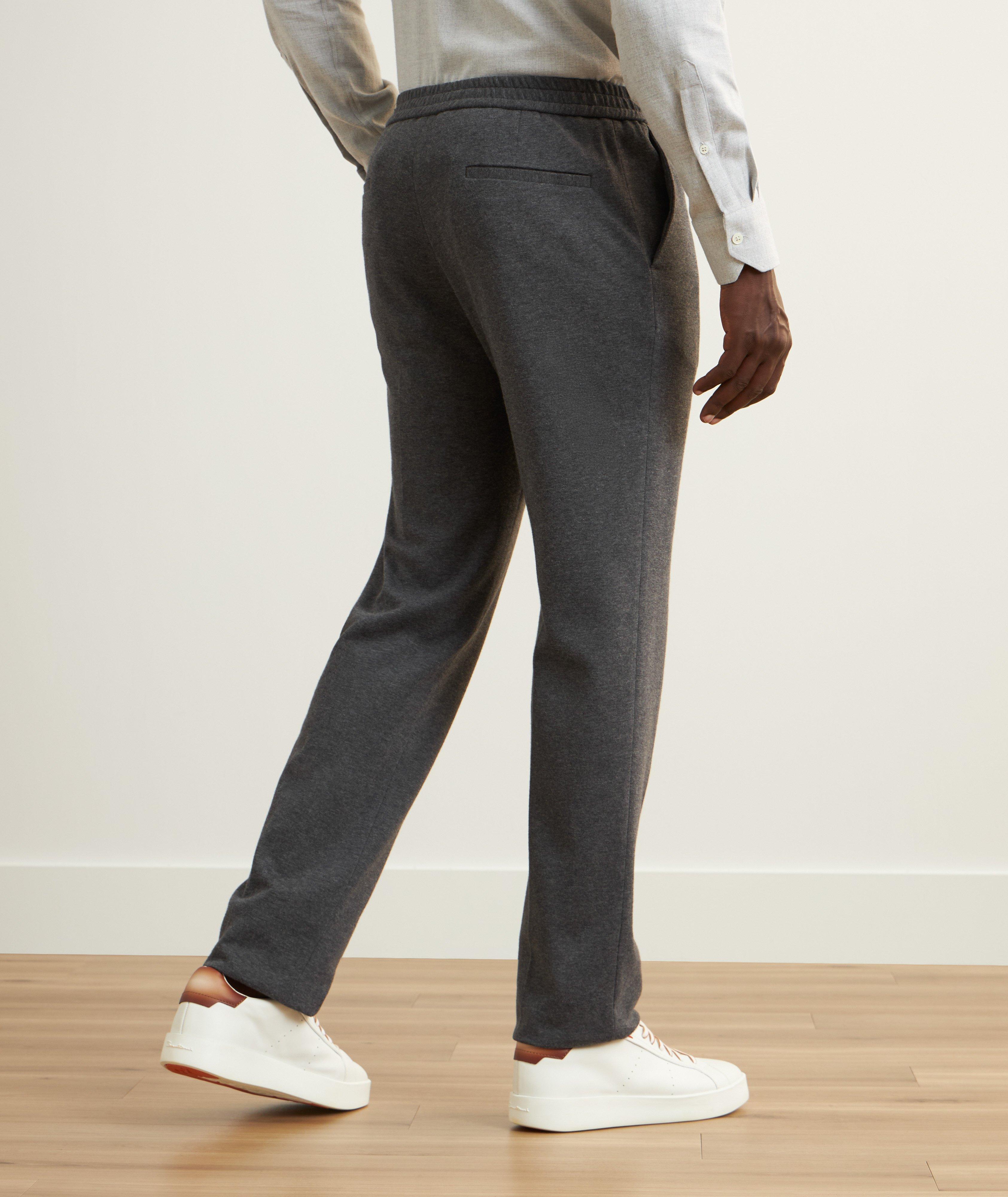 Cotton-Cashmere Drawstring Tapered Pants image 2