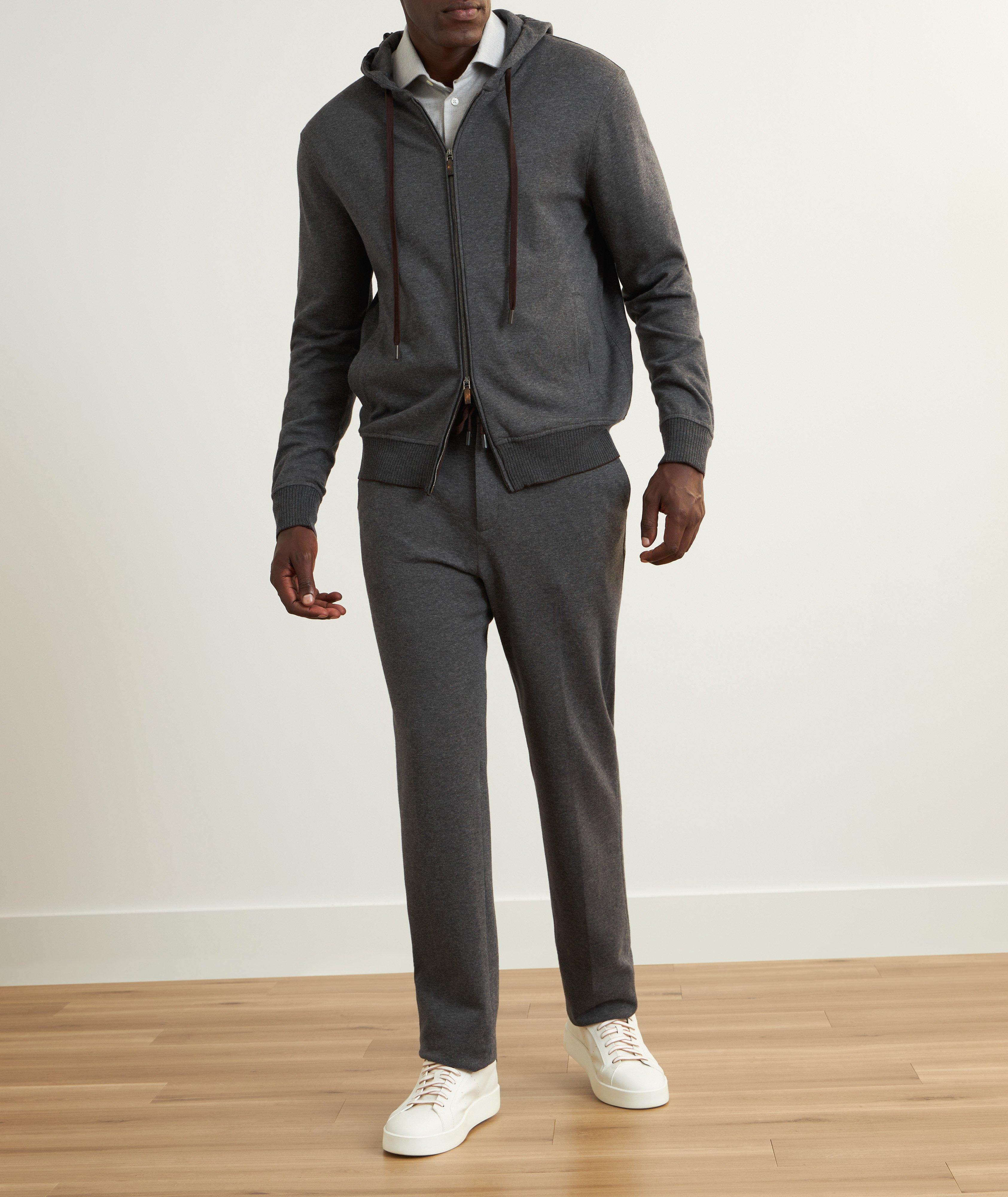 Cotton-Cashmere Drawstring Tapered Pants image 4
