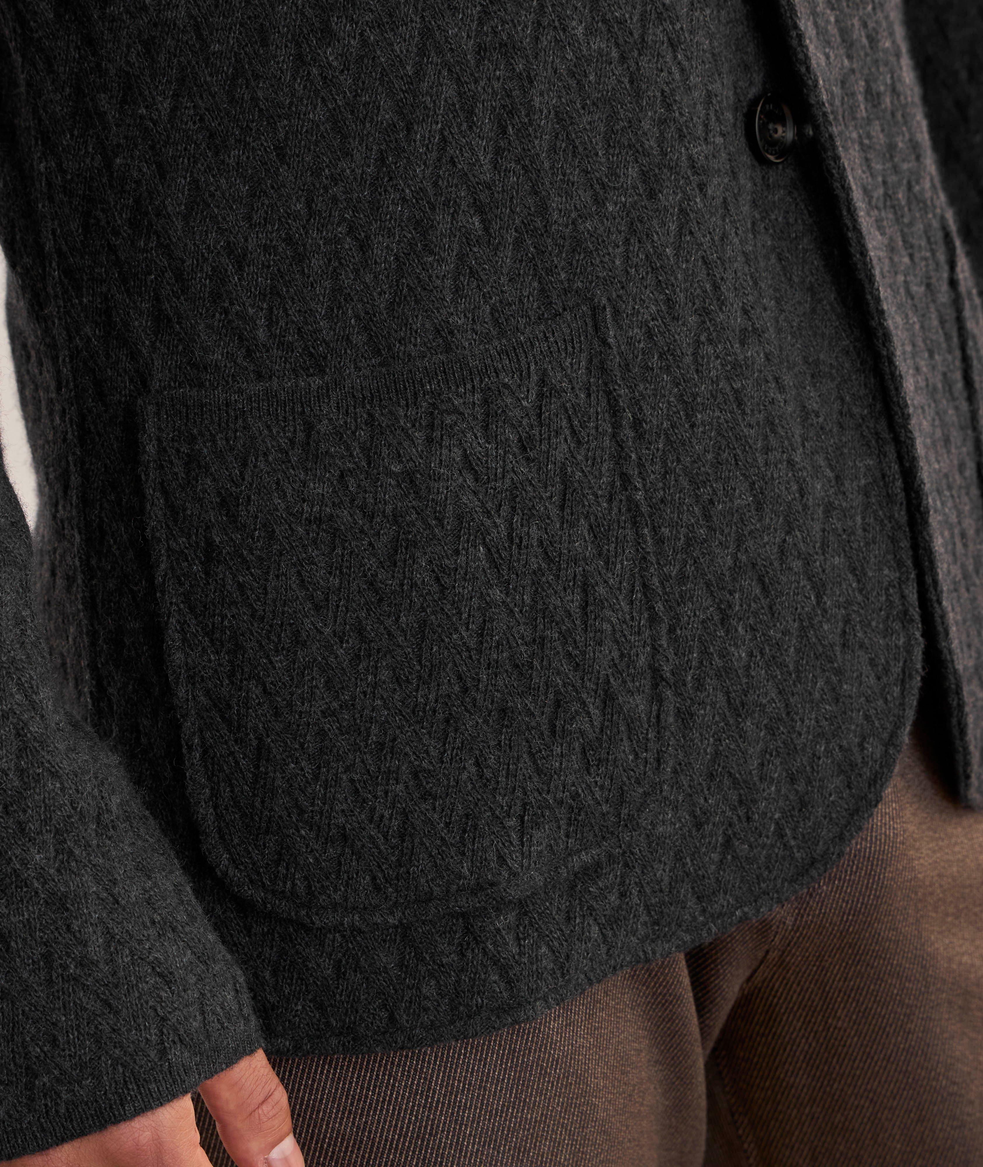 Veston-cardigan en lainage à motif croisé image 4
