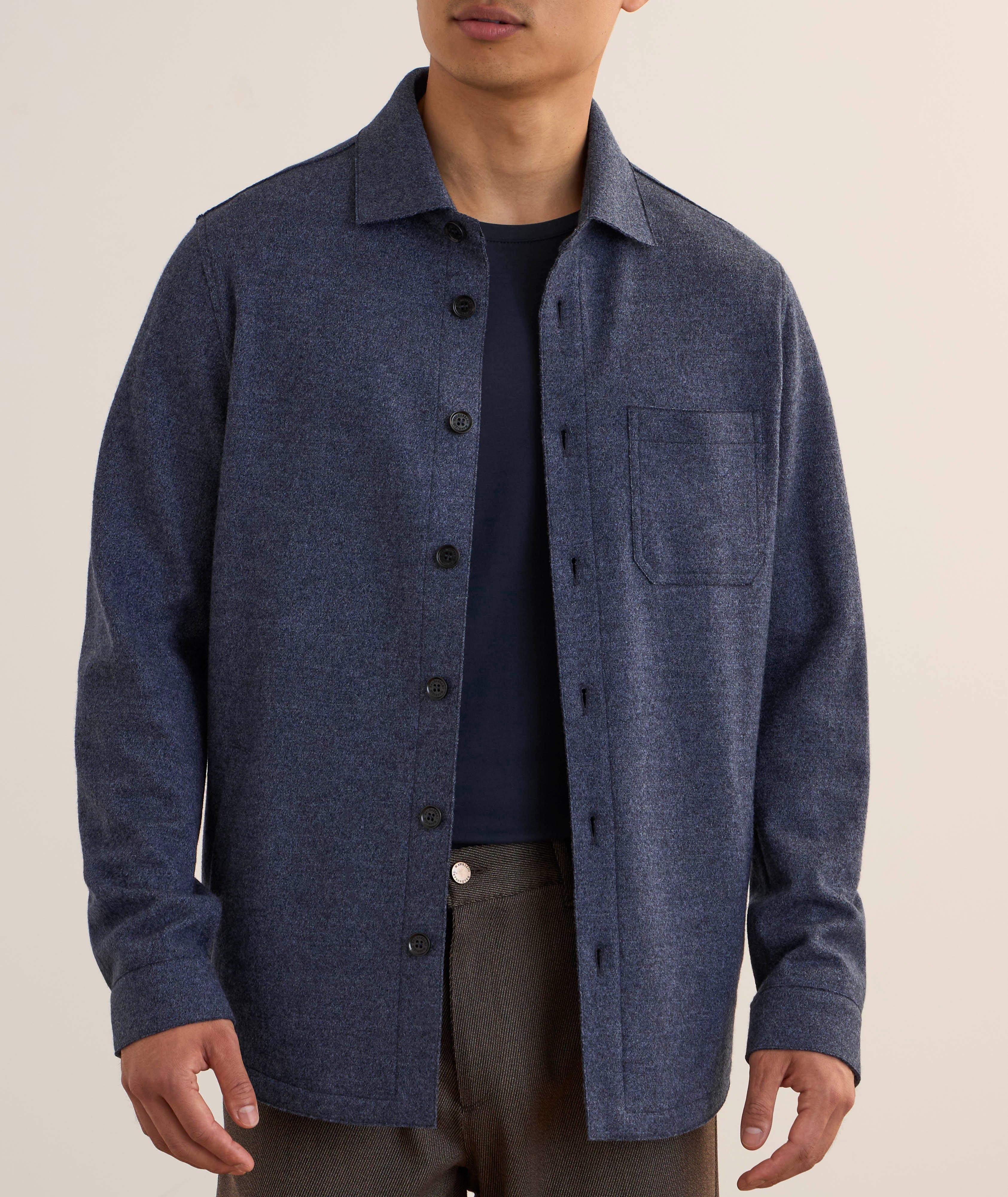 Milano Stitch Virgin Wool Overshirt image 1