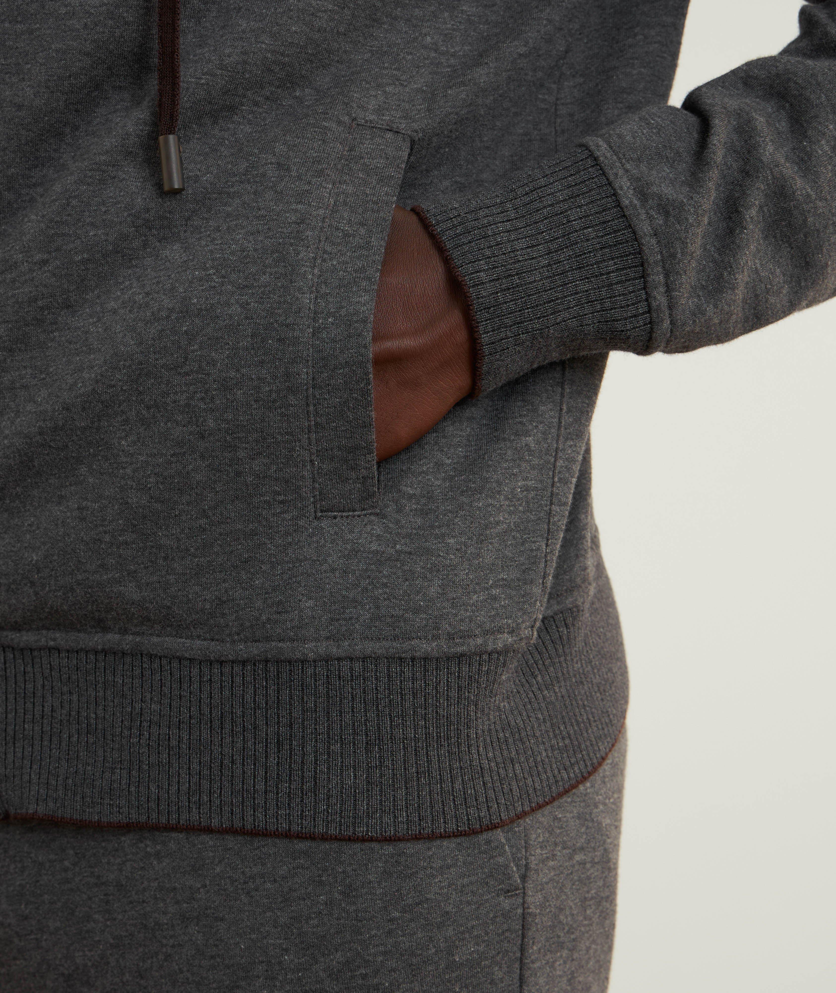 Cotton-Cashmere Full-Zip Hooded Sweater image 4