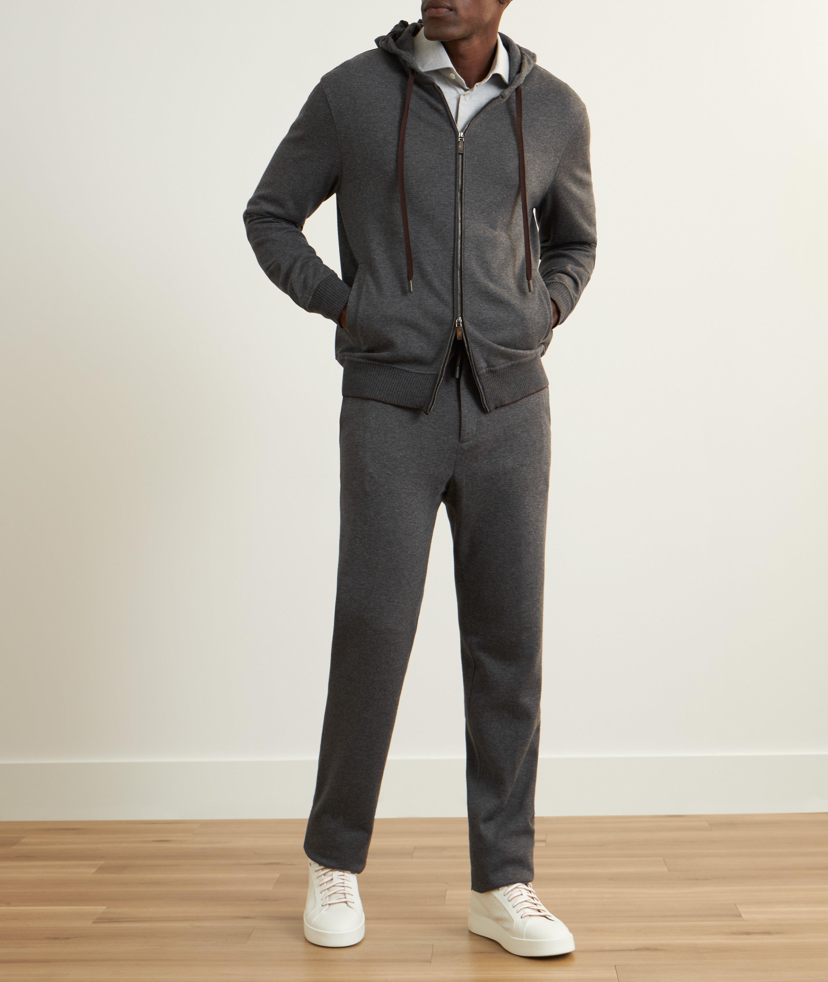 Cotton-Cashmere Full-Zip Hooded Sweater image 5