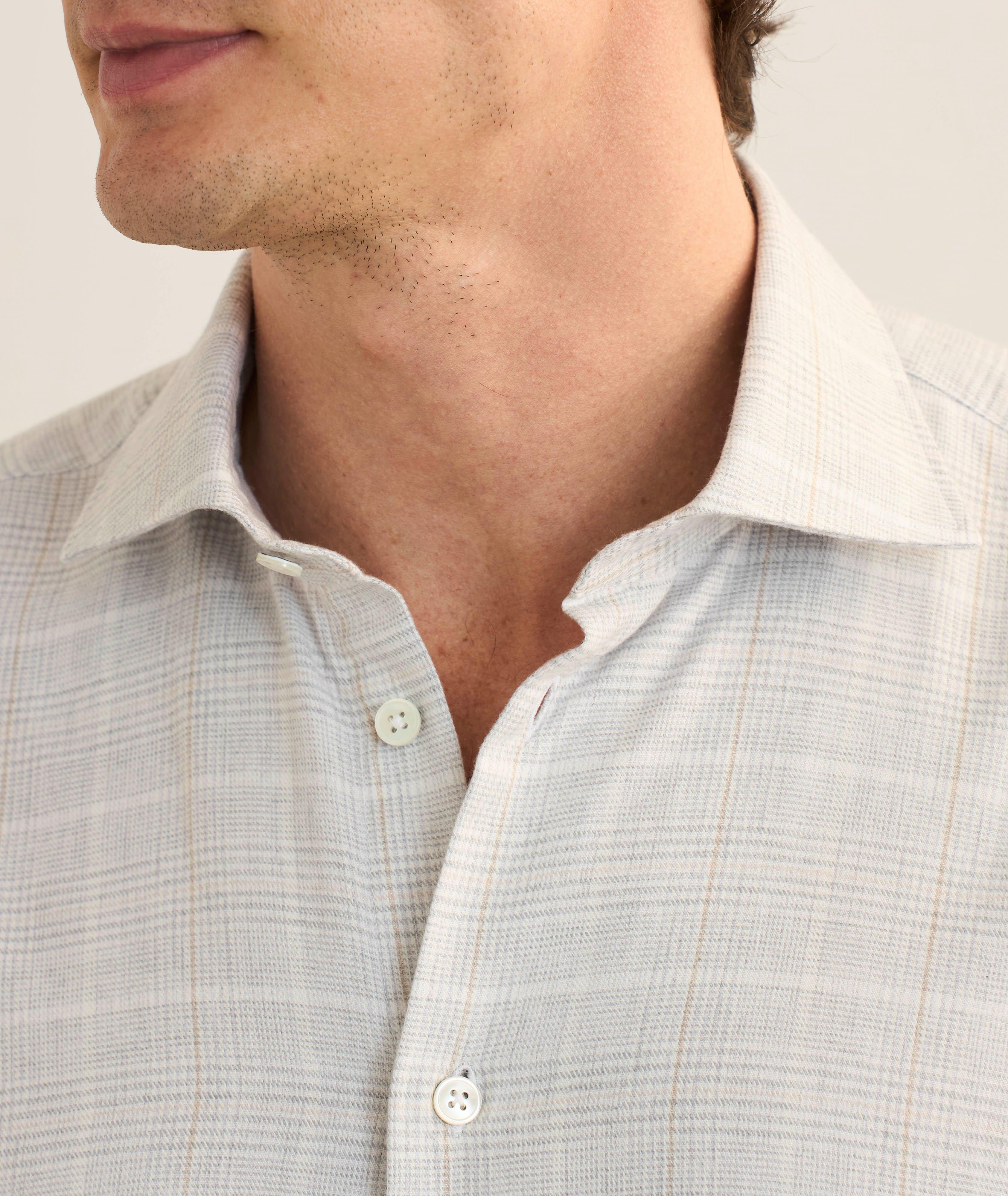 Chemise en coton et lyocell Prince de Galles image 3