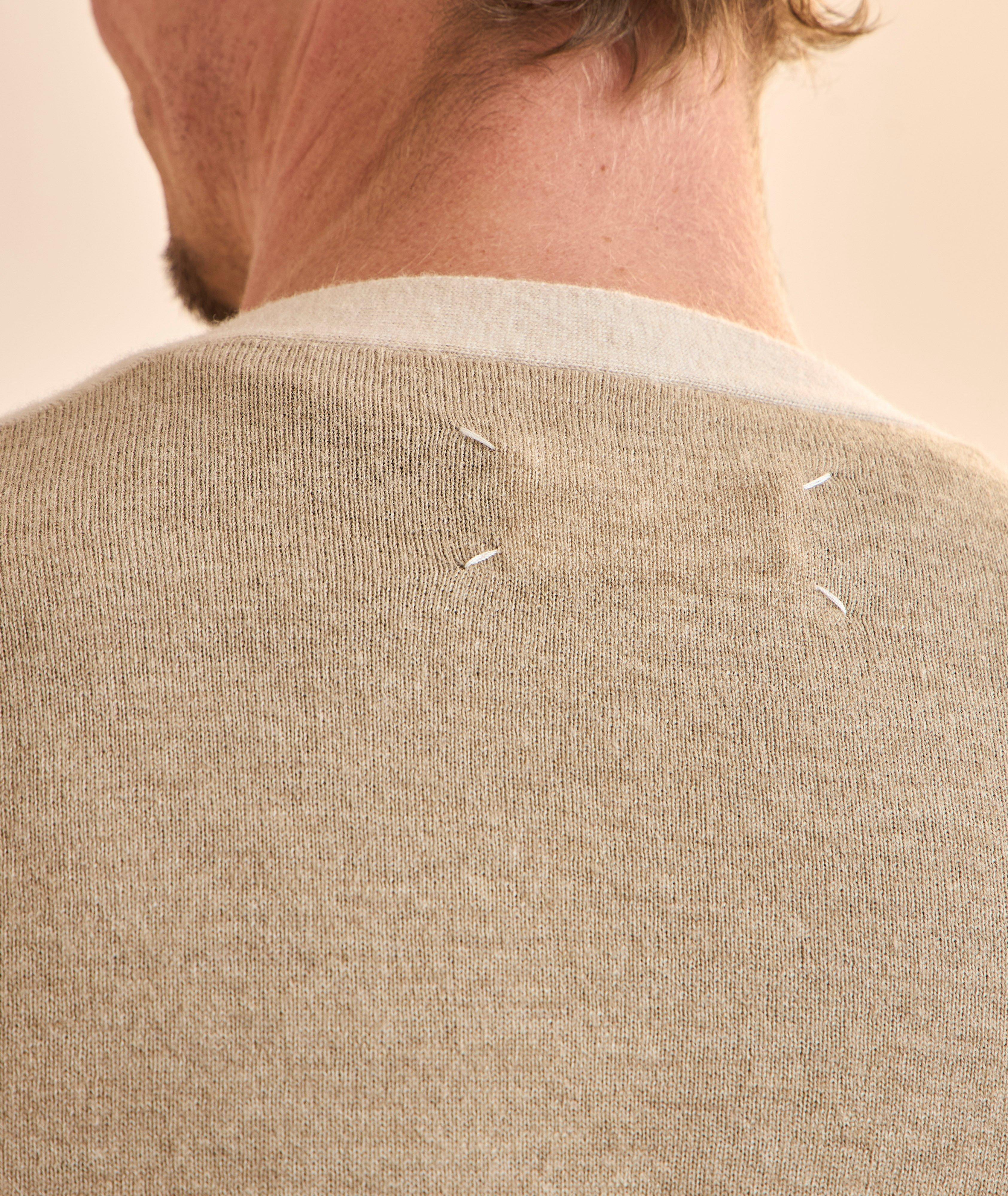 Elbow Patch Wool Cardigan Sweater image 4