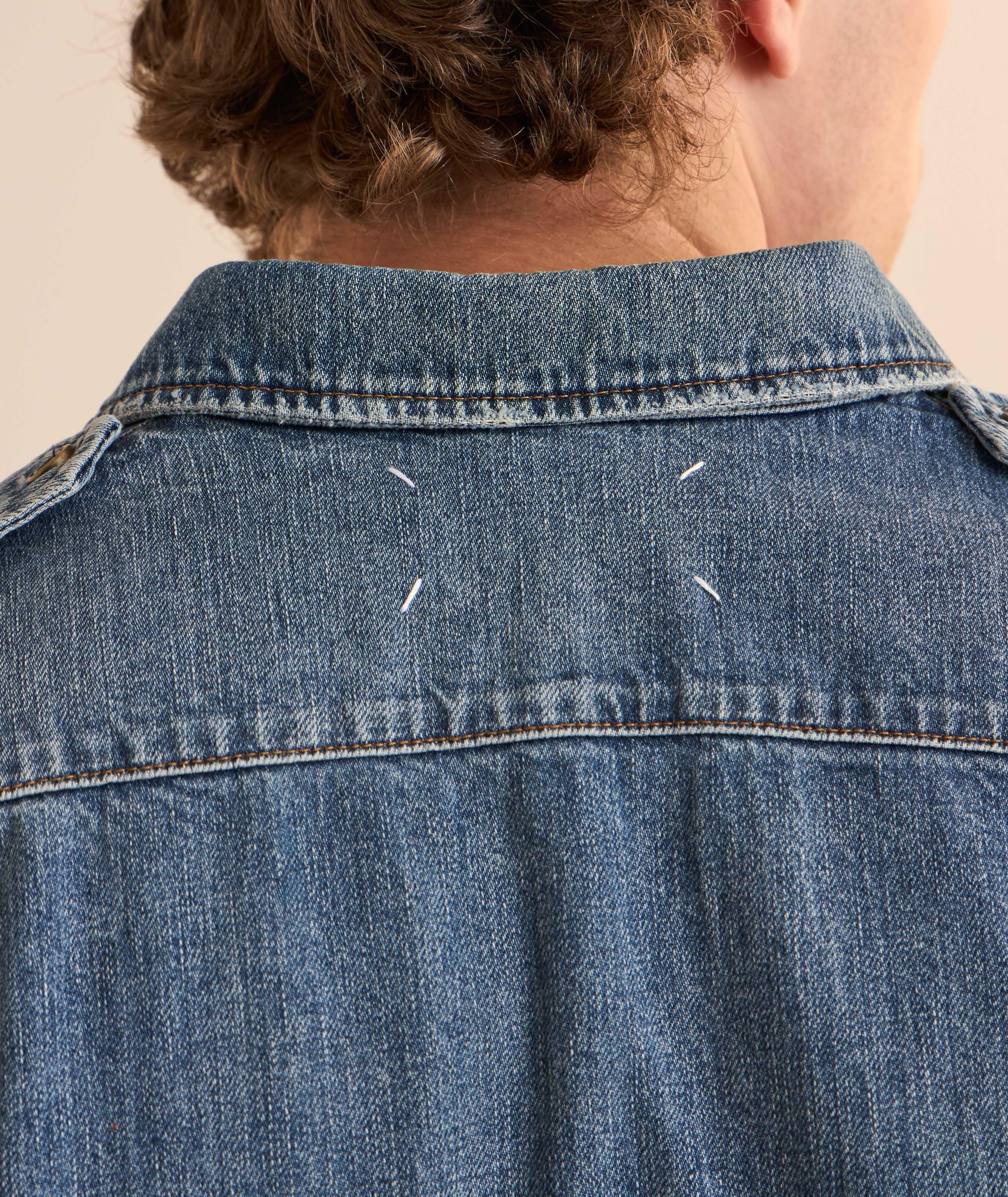 Surchemise en denim effet usé image 4