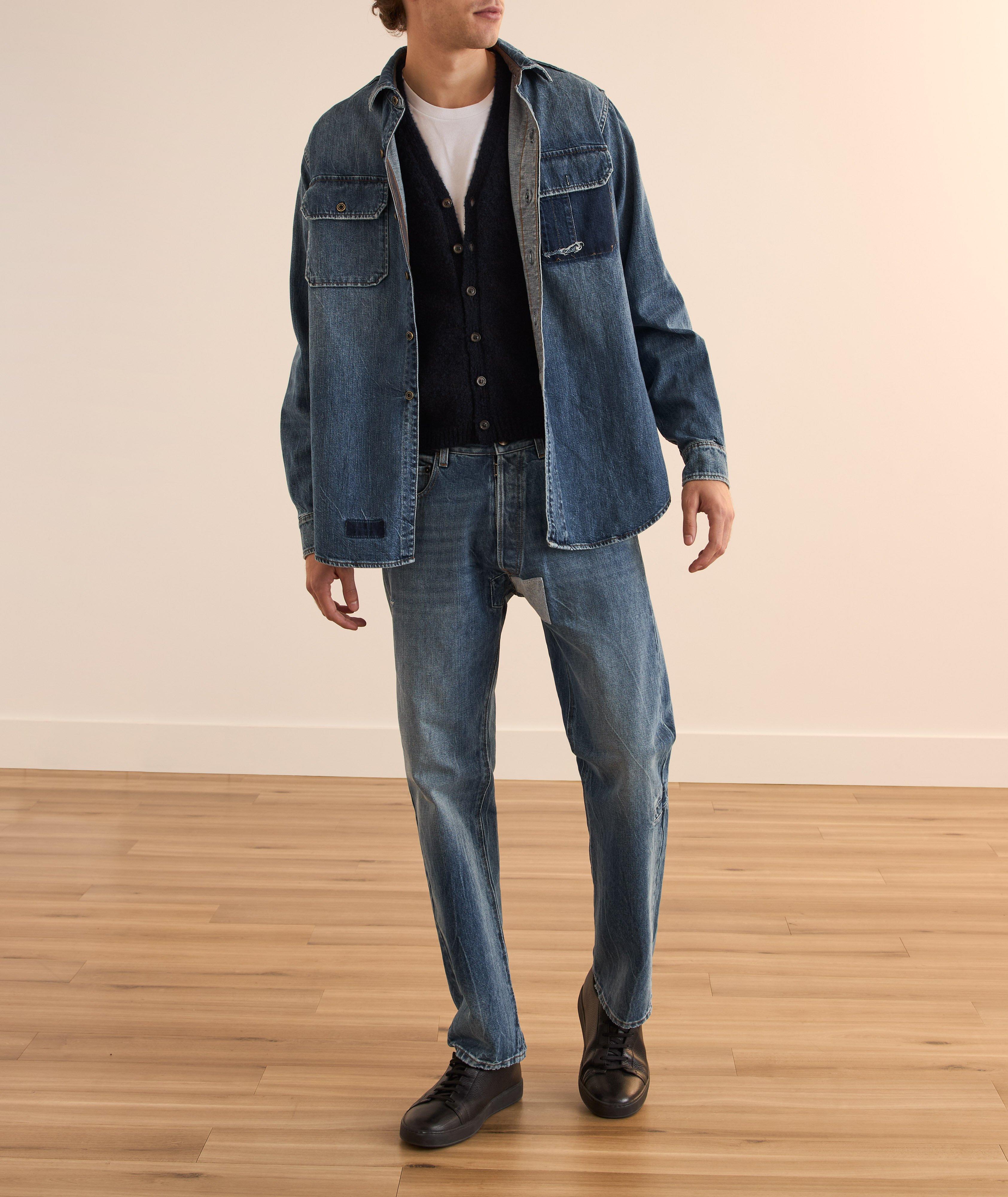 Surchemise en denim effet usé image 5