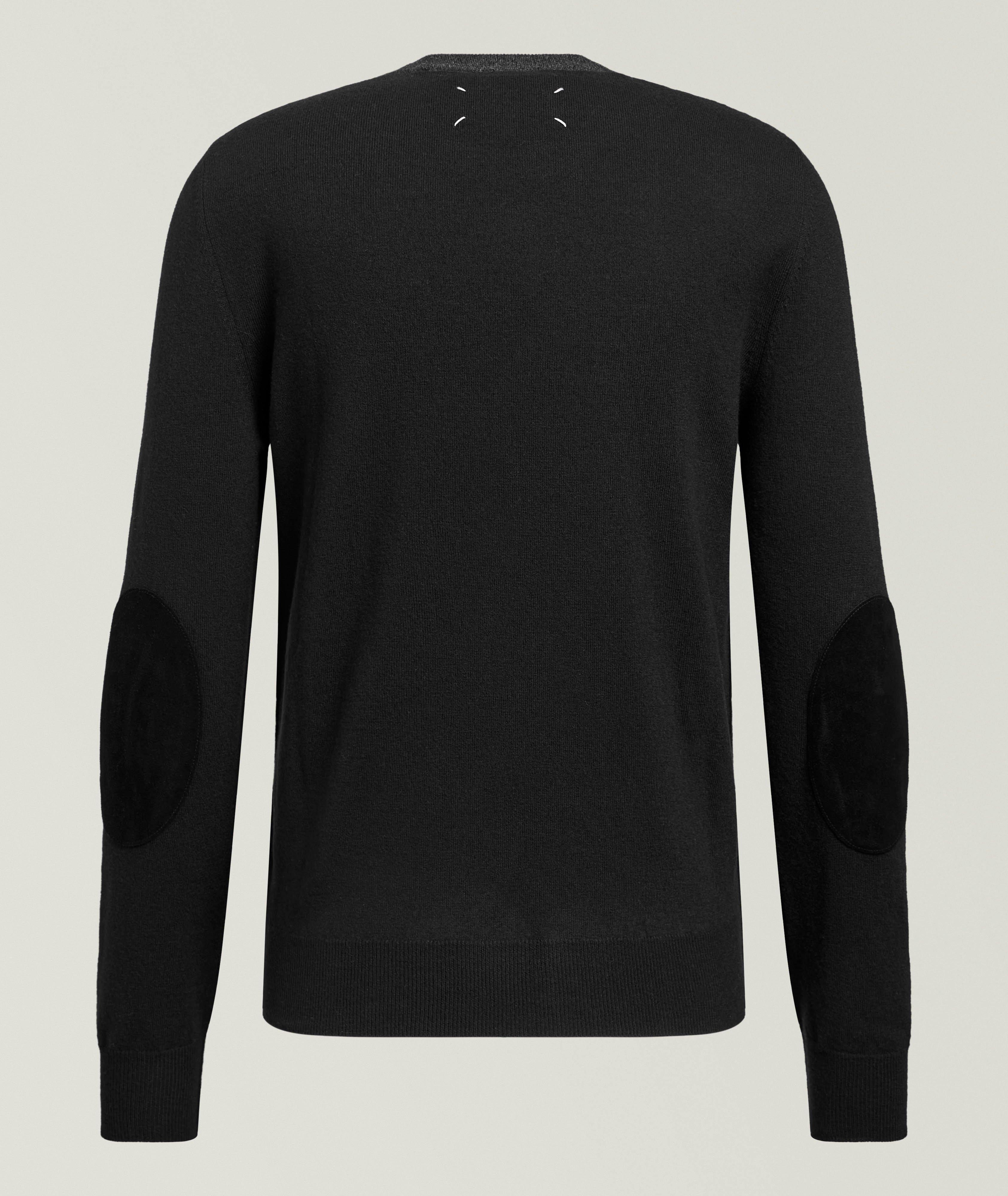 Elbow Patch Wool Crewneck Sweater image 1