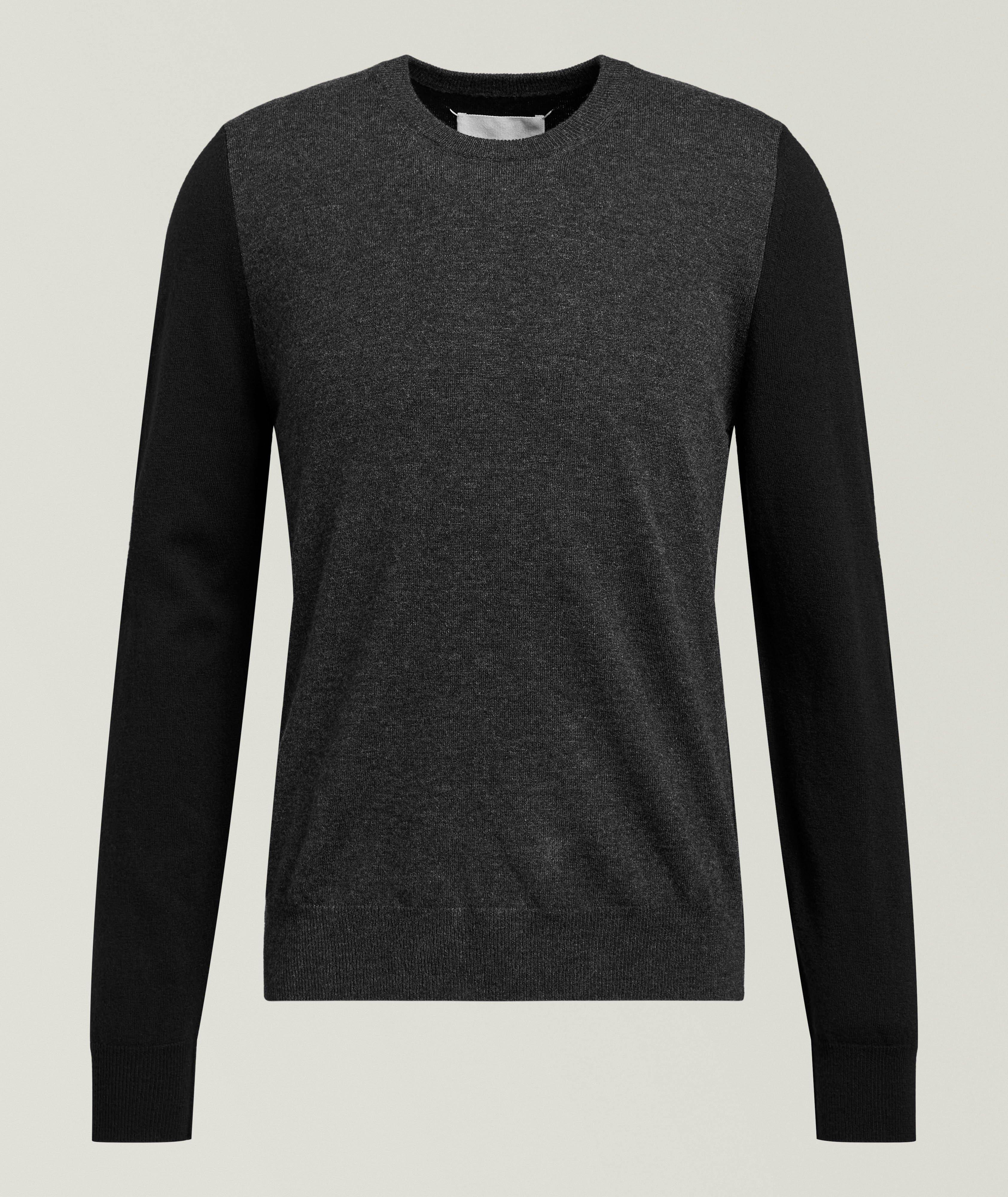 Elbow Patch Wool Crewneck Sweater image 0