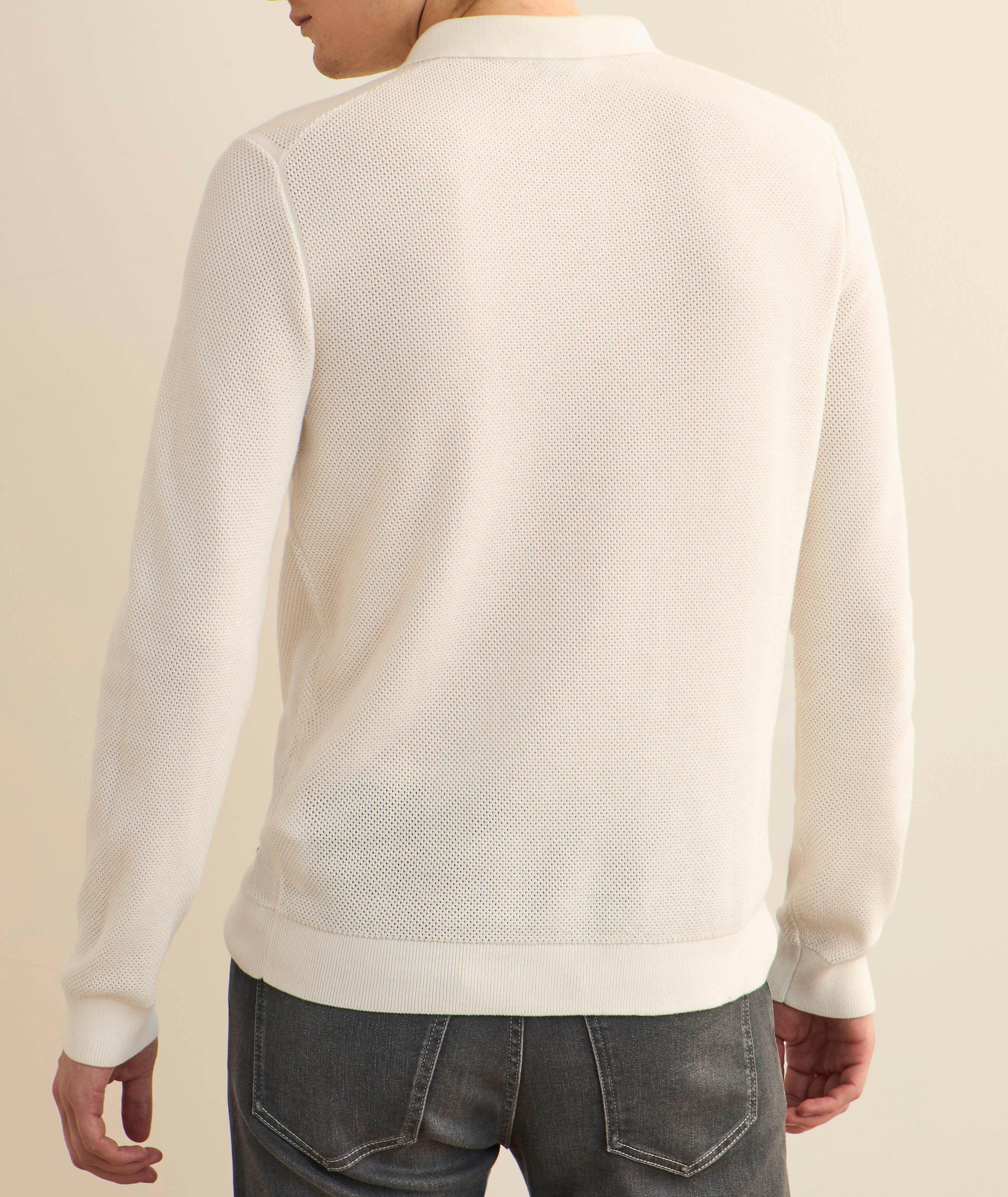 Mercerized Cotton-Blend Quarter-Zip Polo  image 2