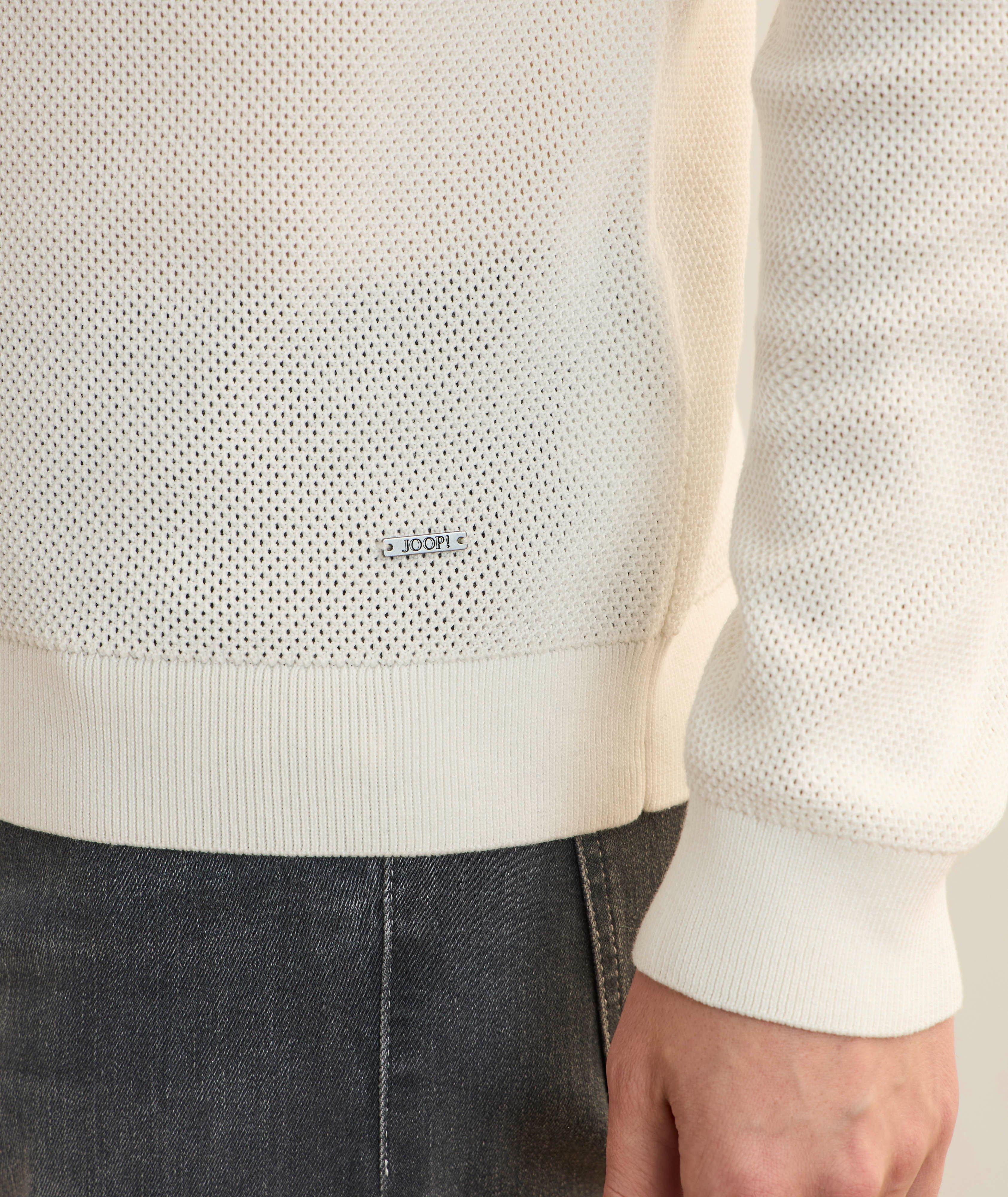 Mercerized Cotton-Blend Quarter-Zip Polo  image 3