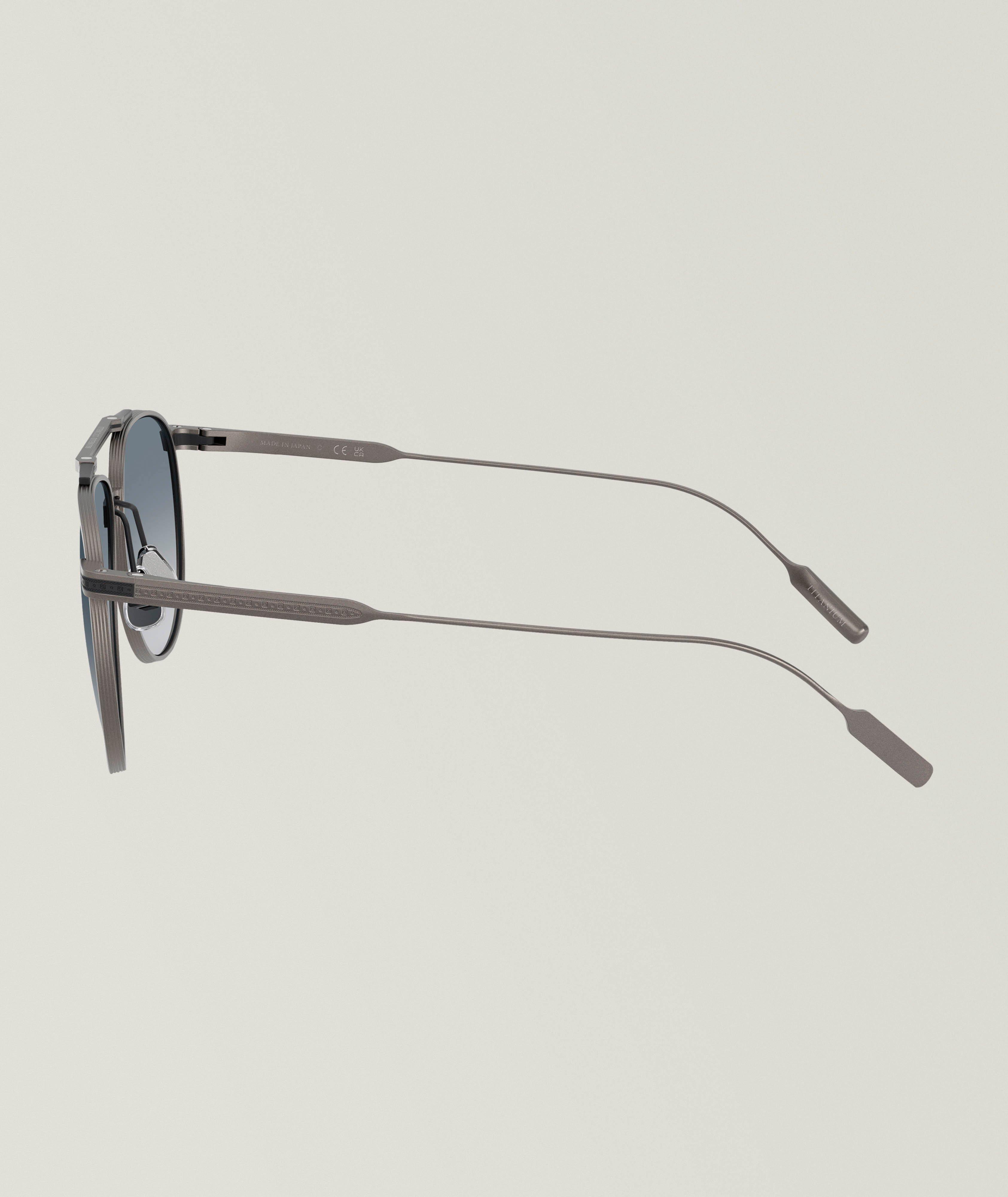 Lunettes de soleil de style aviateur en titane image 2