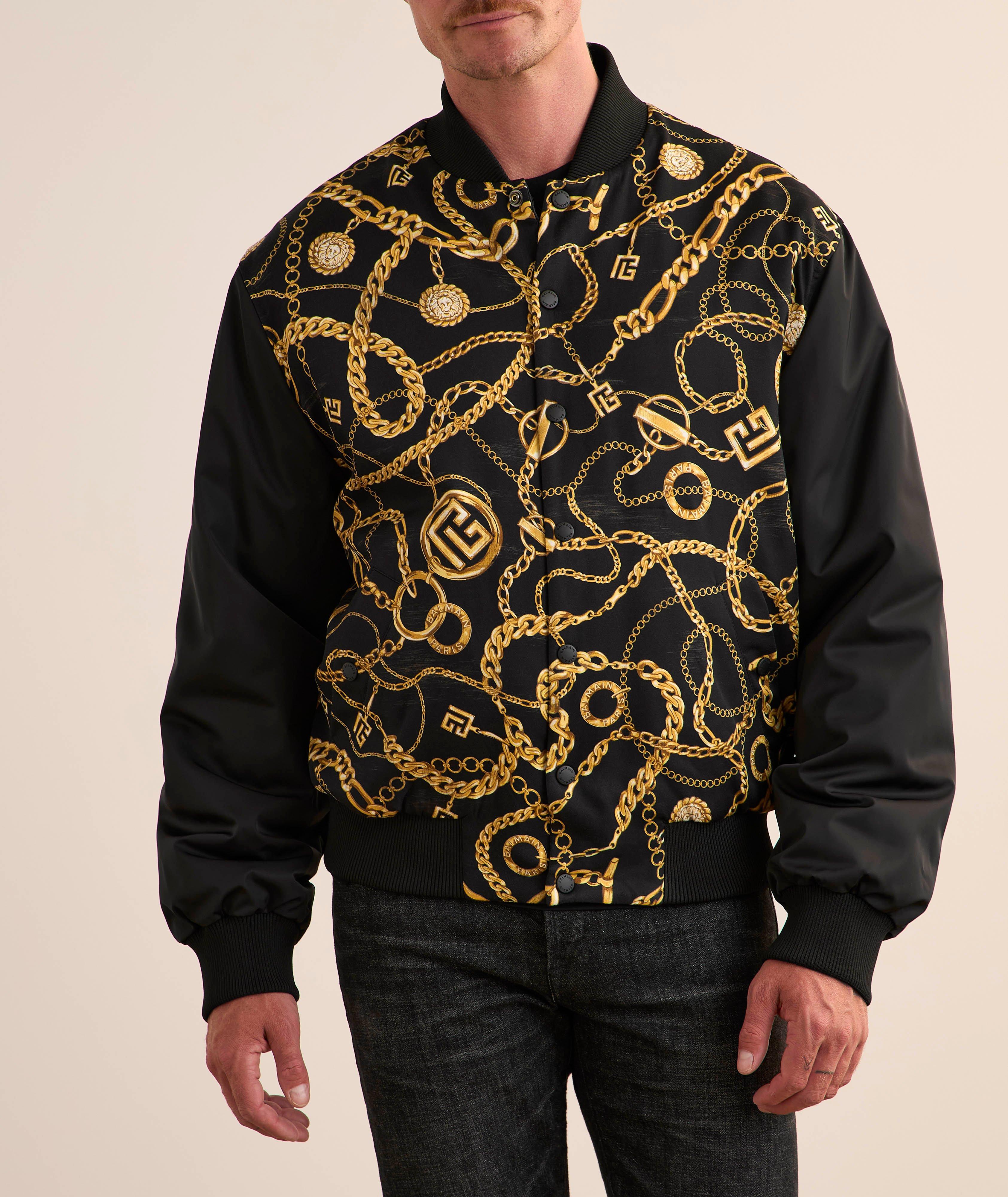 Reversible Chain Monogram Bomber image 2