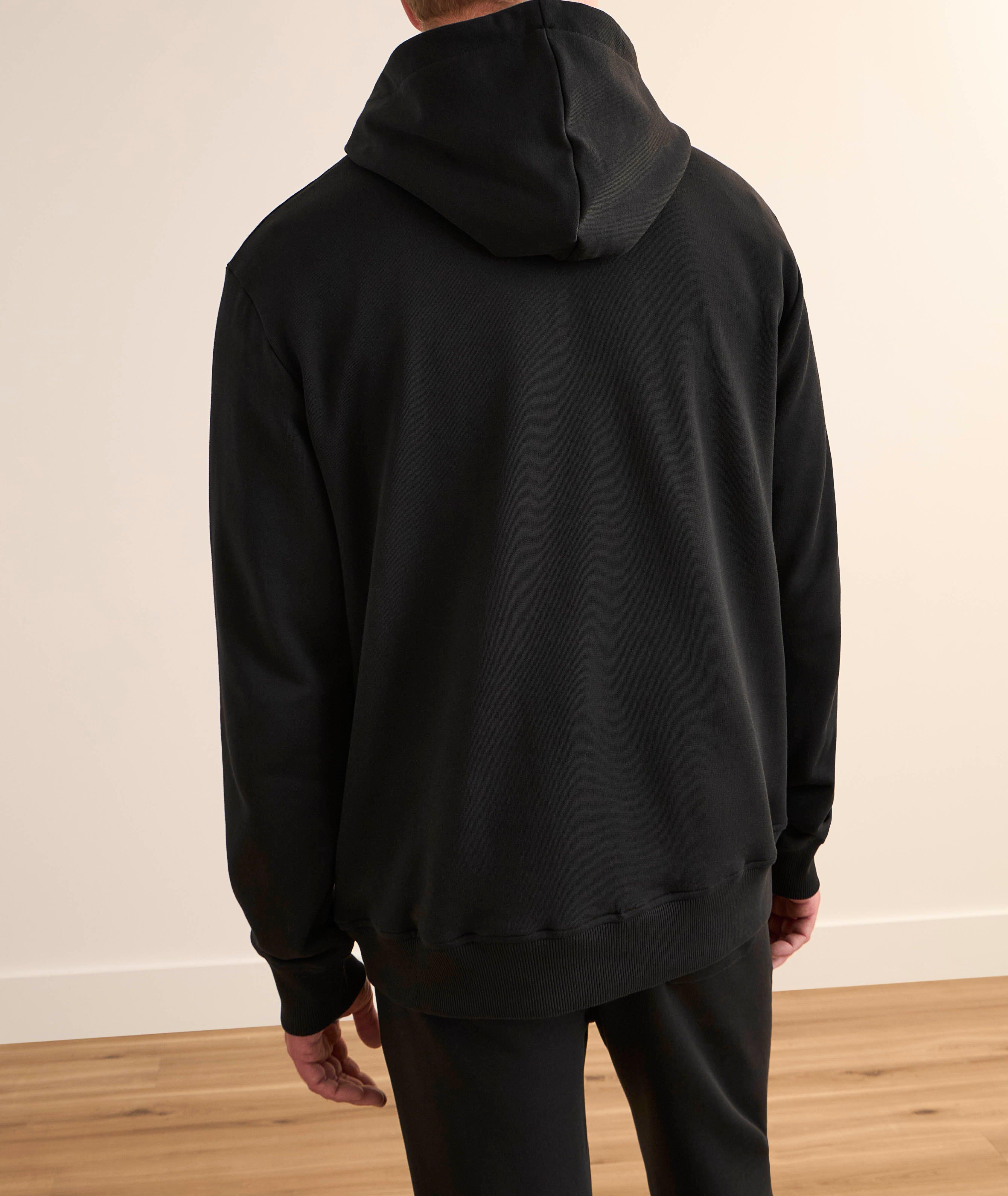 Chain Logo Stretch-Cotton Hooded Sweater image 2