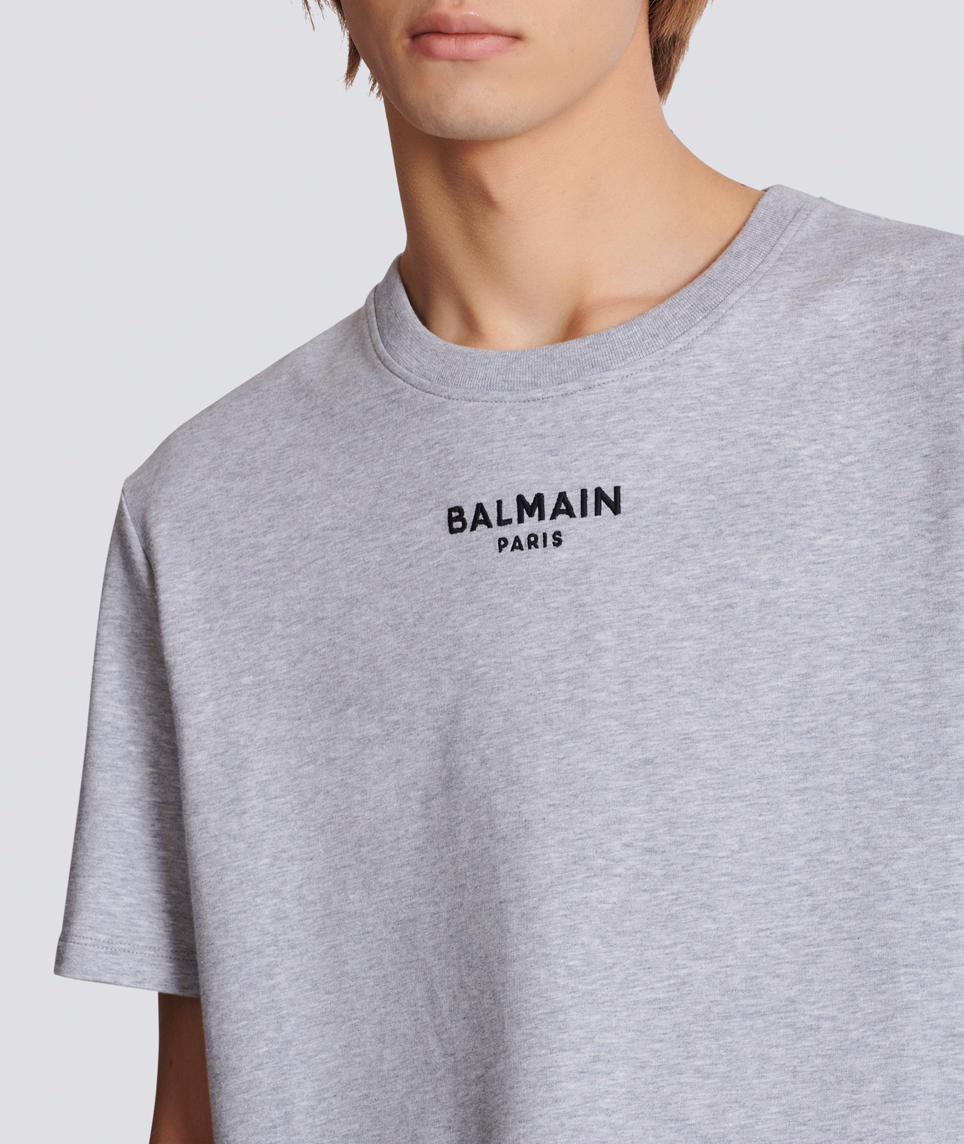 Embroidered Logo Stretch-Cotton Crewneck T-Shirt image 2