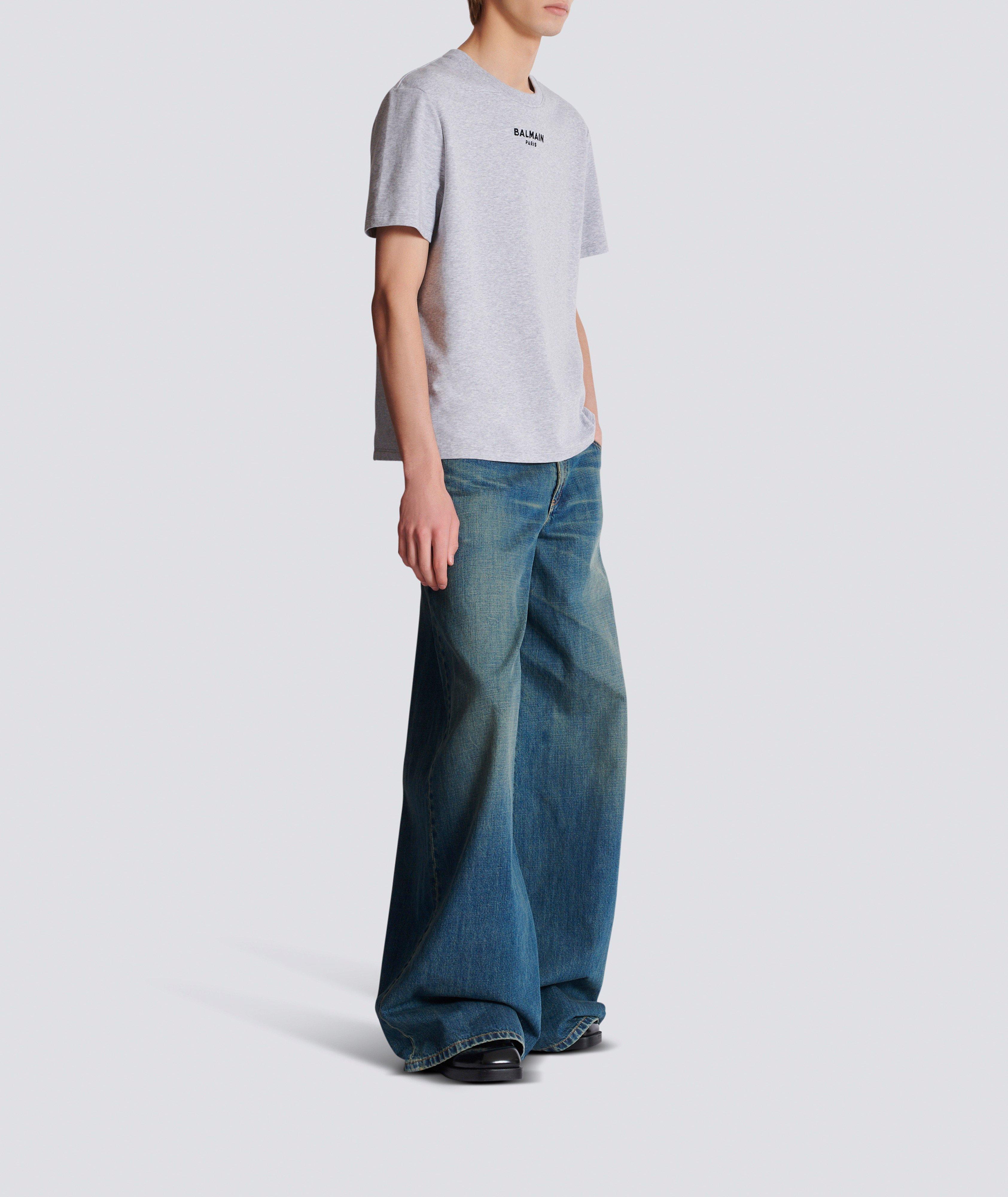 Embroidered Logo Stretch-Cotton Crewneck T-Shirt image 4