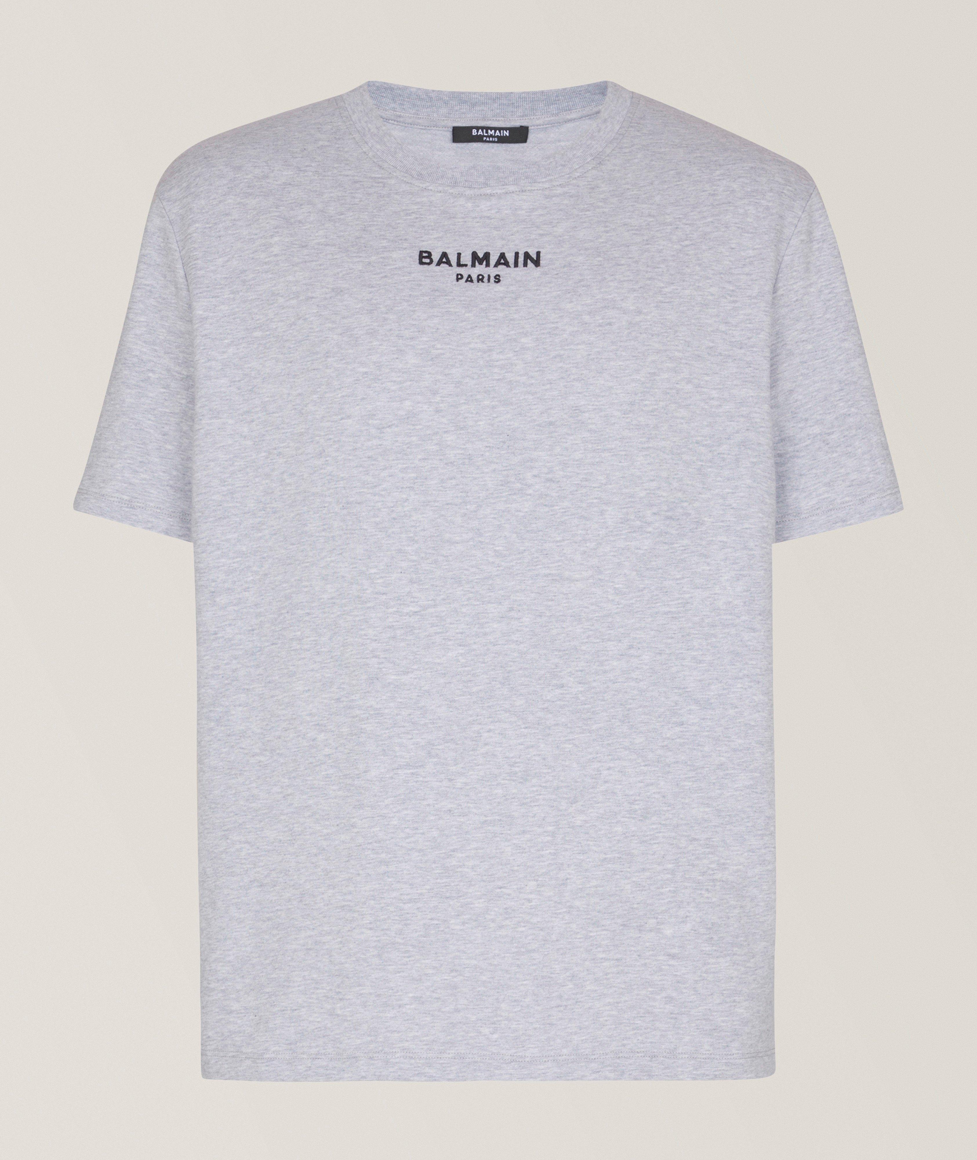 Embroidered Logo Stretch-Cotton Crewneck T-Shirt image 0