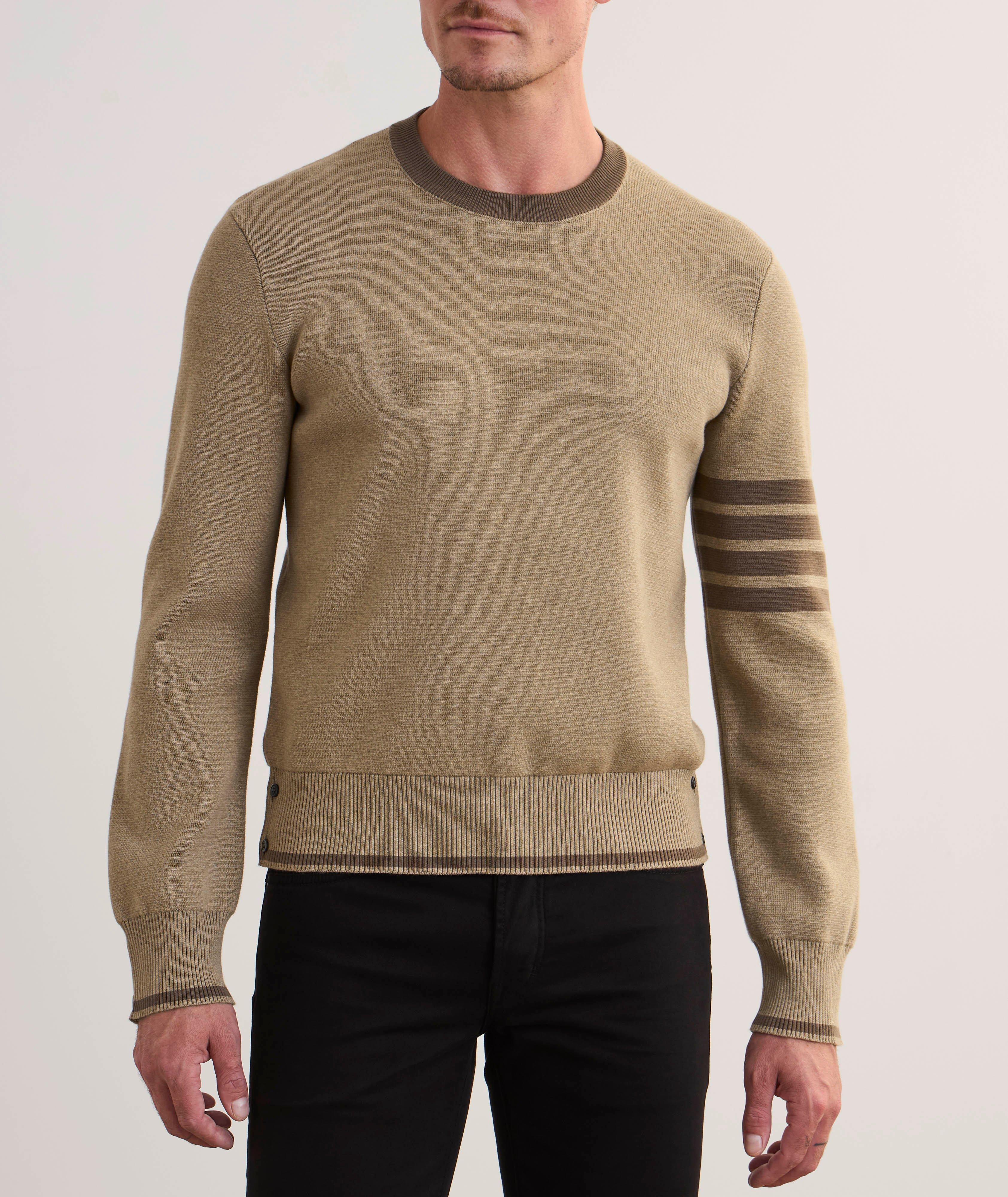 Pull en coton à quatre bandes image 1
