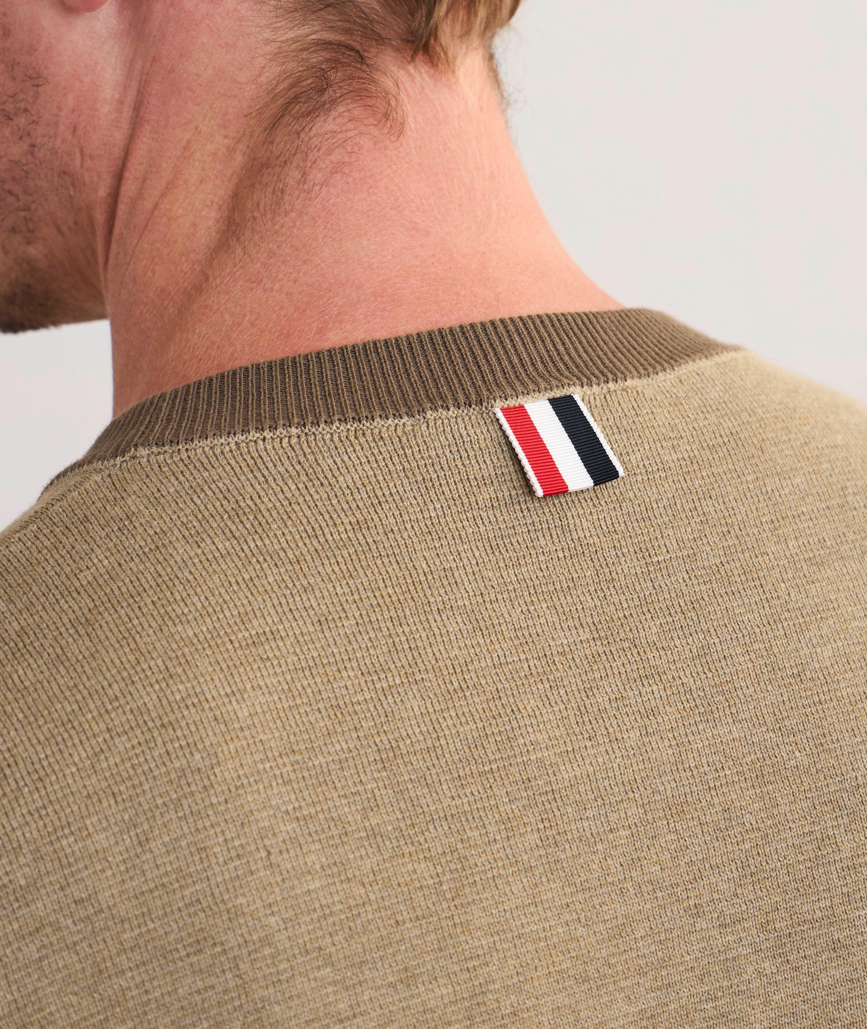Pull en coton à quatre bandes image 4