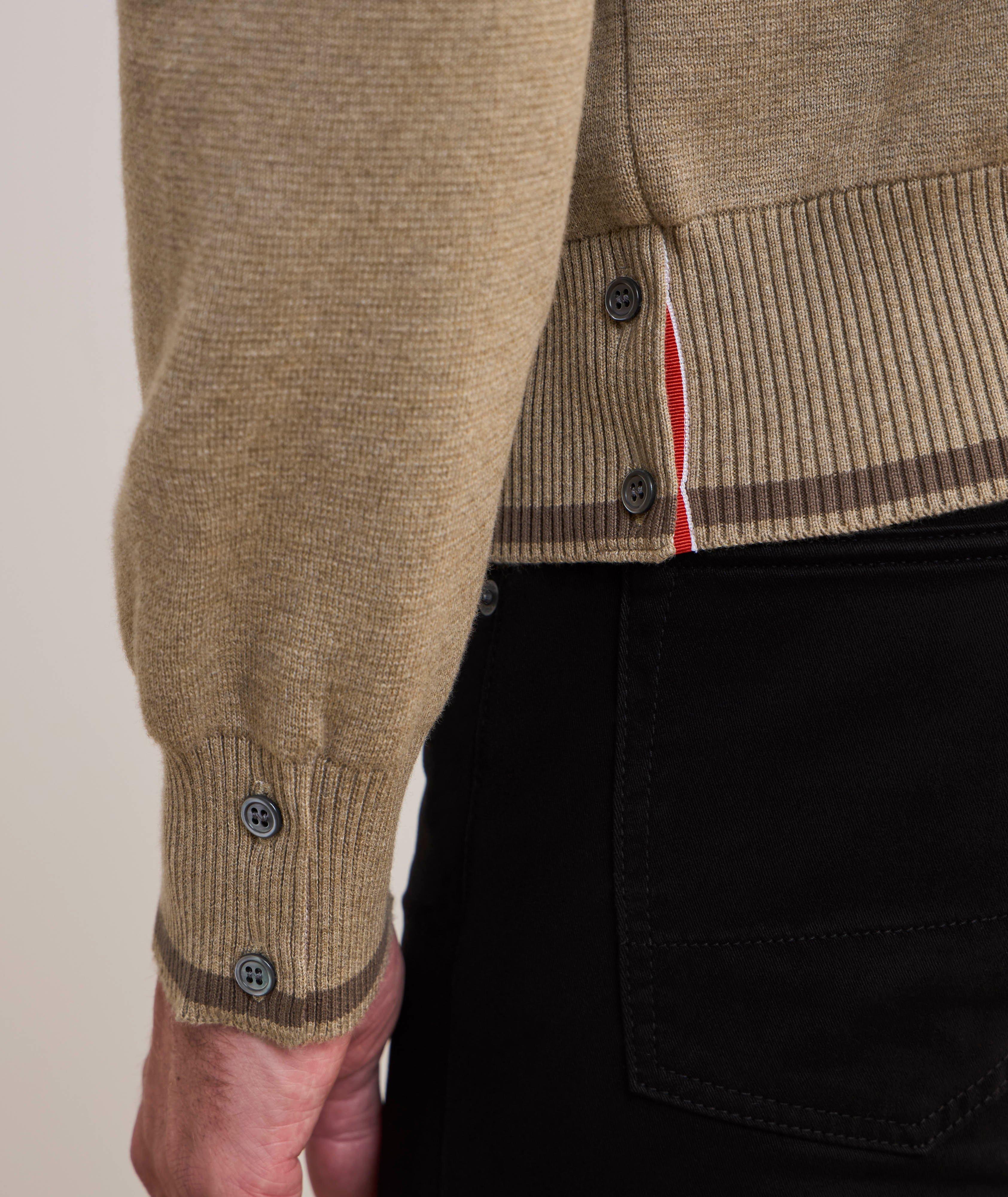 Pull en coton à quatre bandes image 5