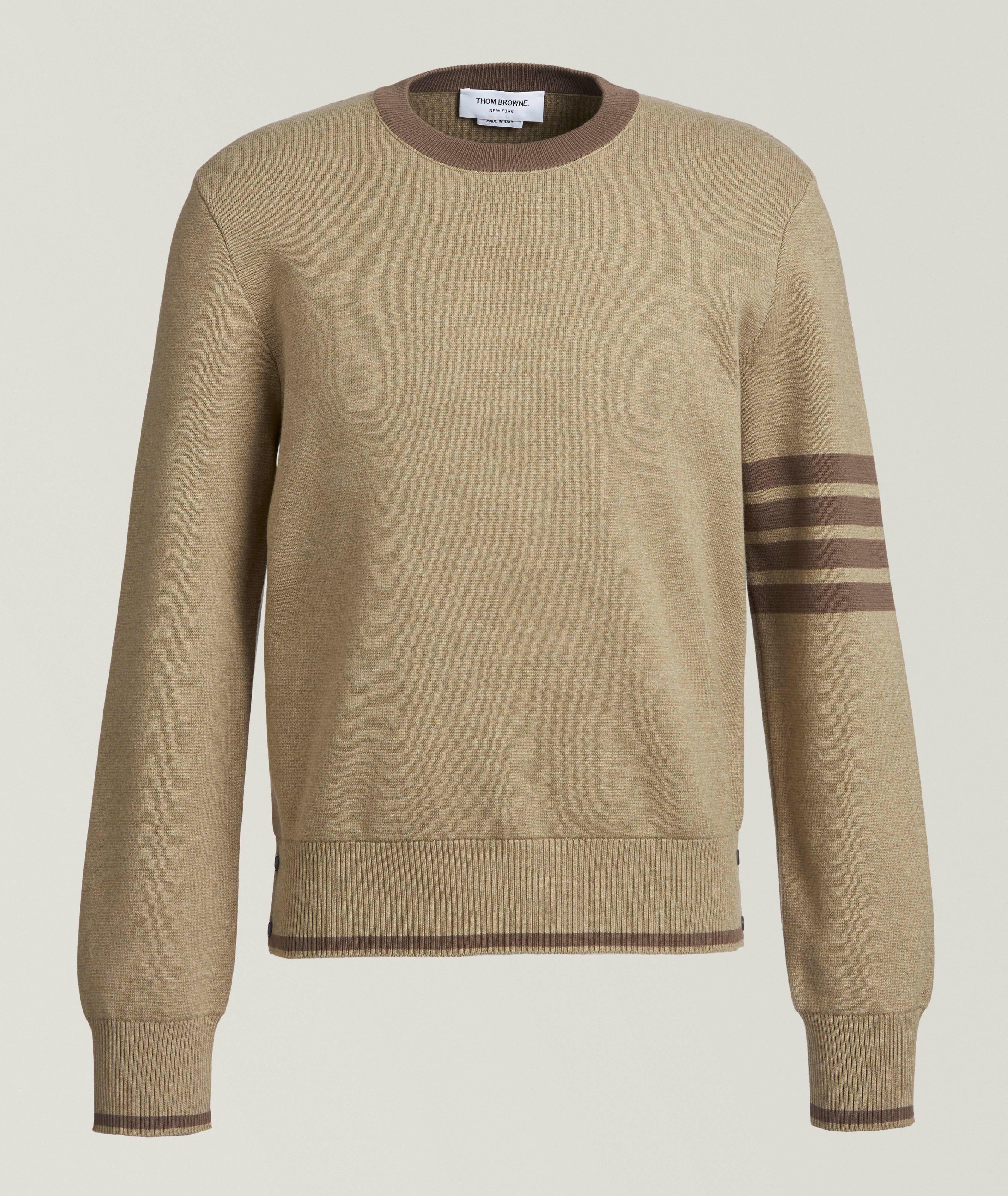 Thom Browne Milano Stitch 4-Bar Sweater