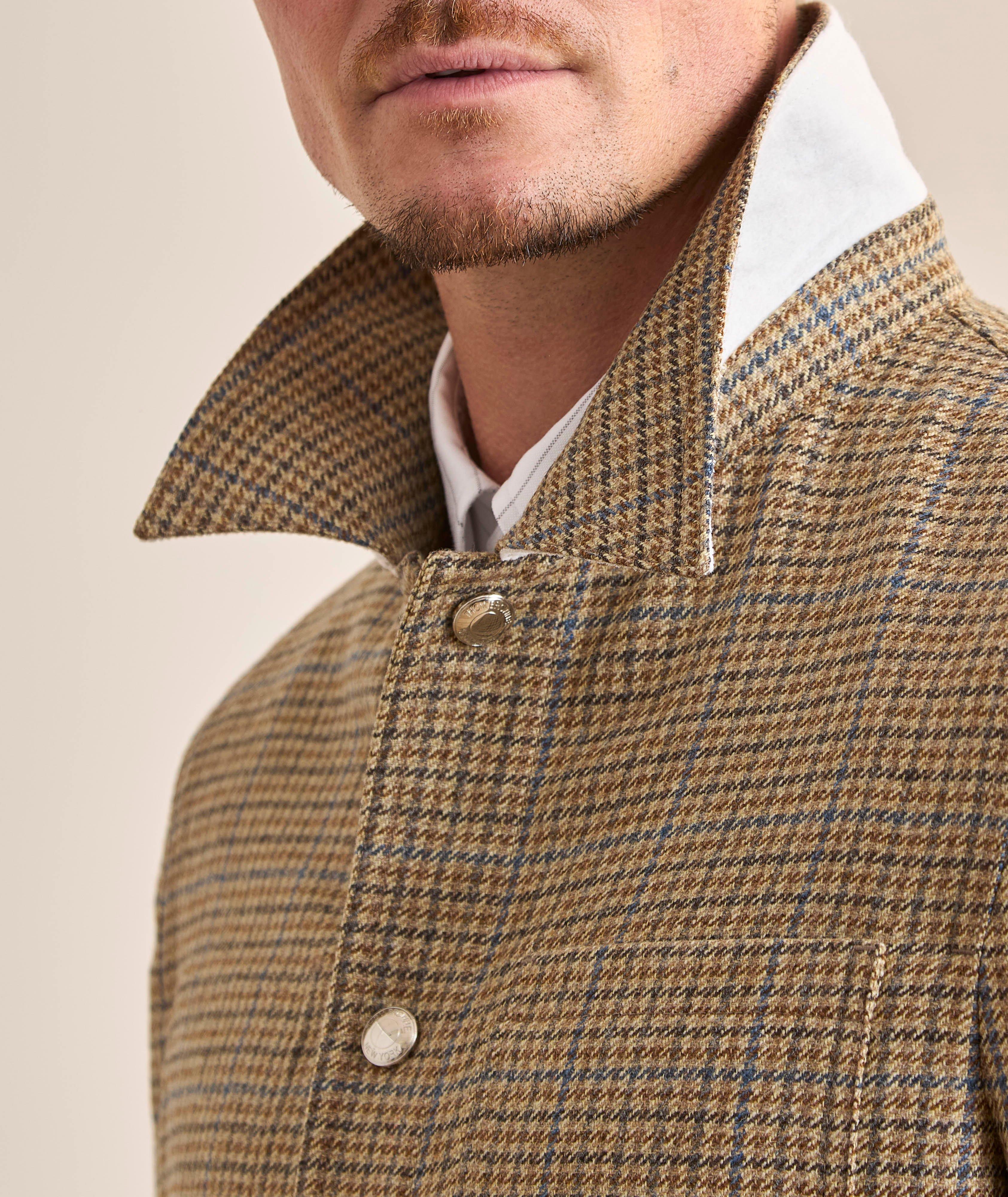 Checked Wool Overshirt image 3