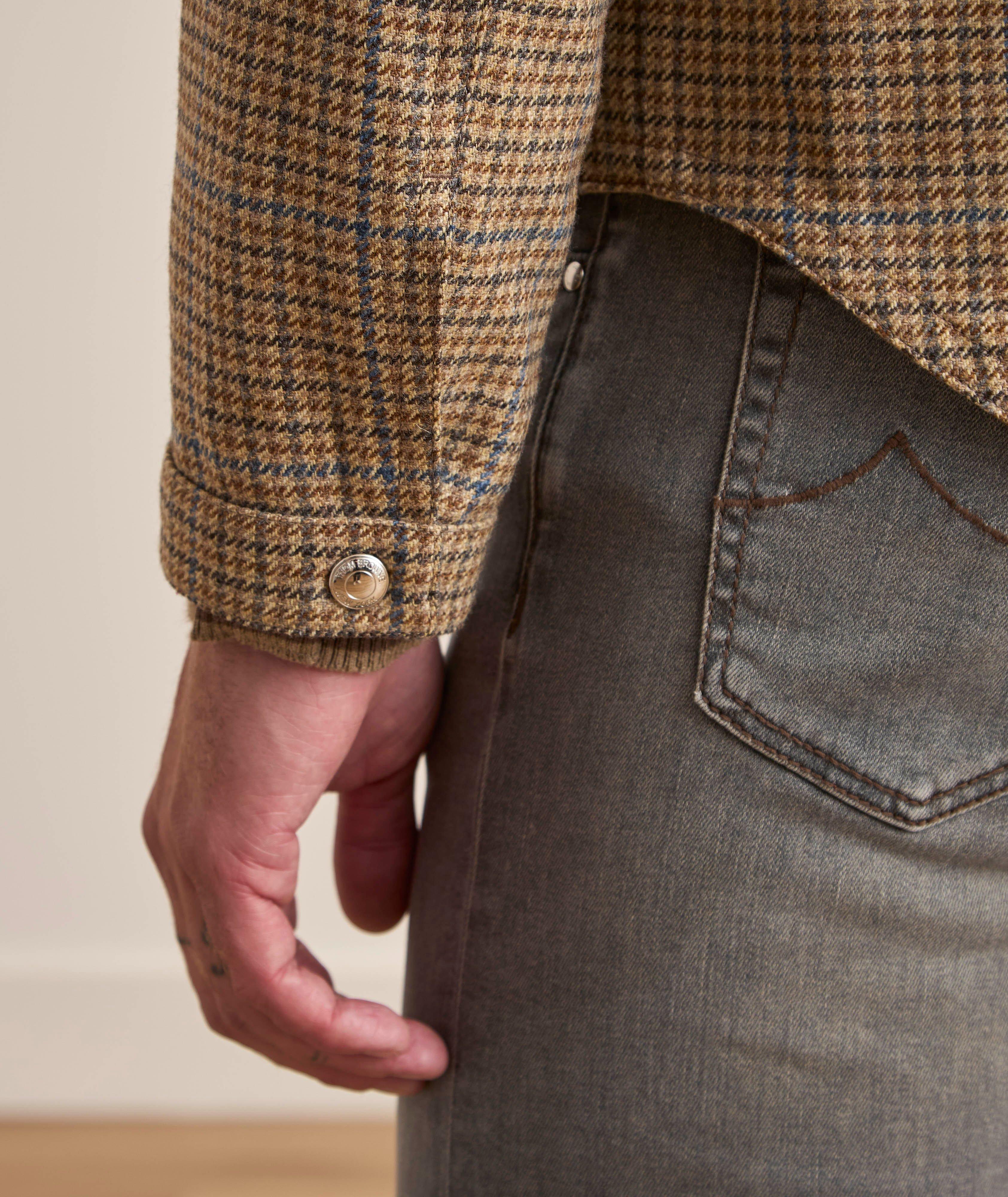 Checked Wool Overshirt image 4