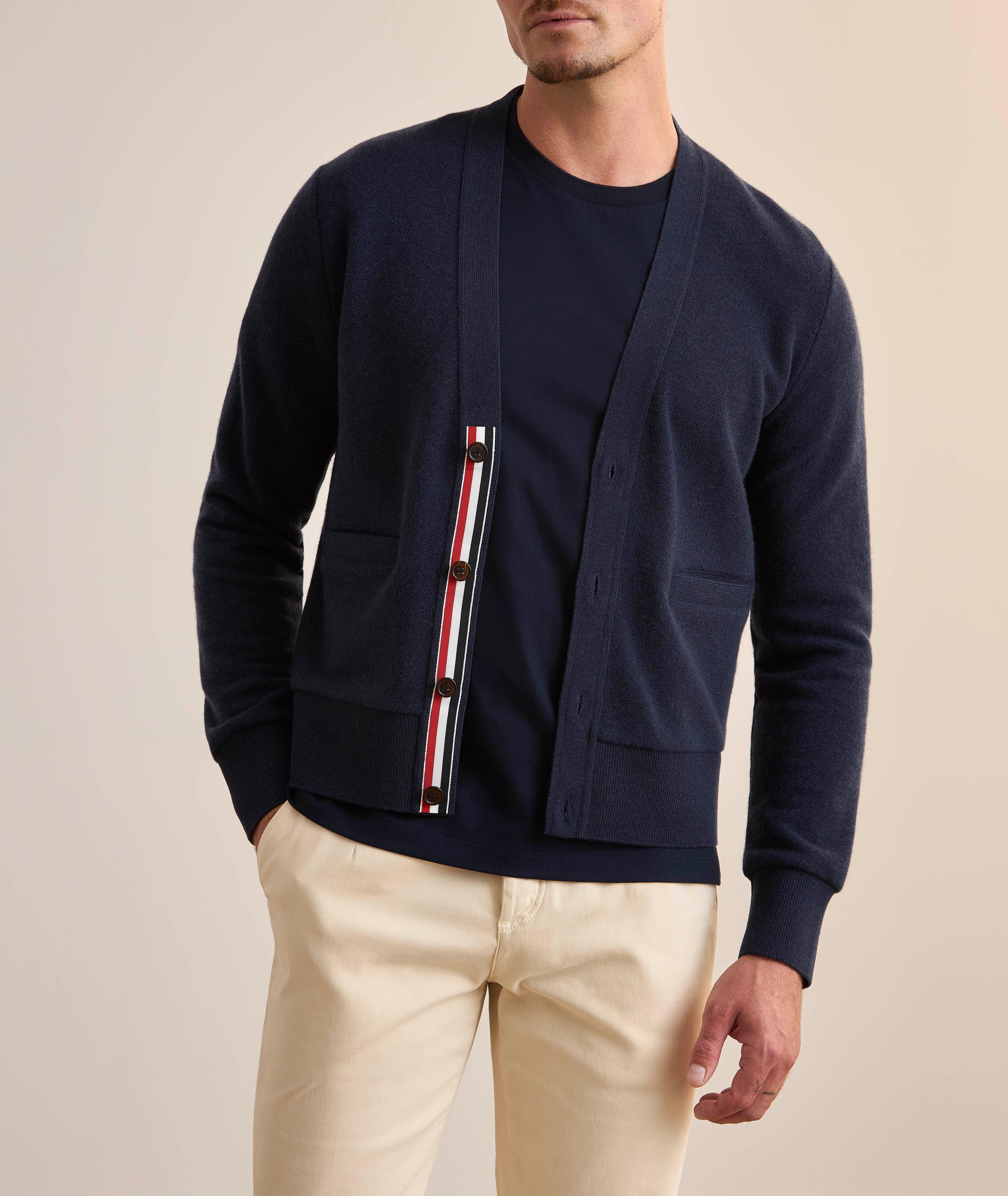 Cardigan en piqué de laine, de soie et de cachemire image 1